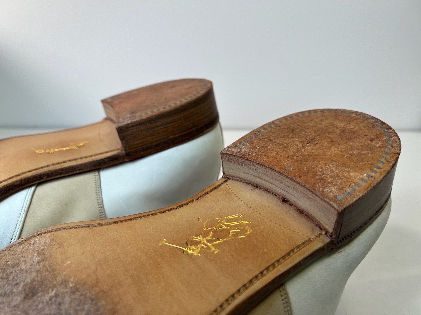 Polo Ralph Lauren Bench Made England Suede Leather Saddle Oxford Shoes 10D