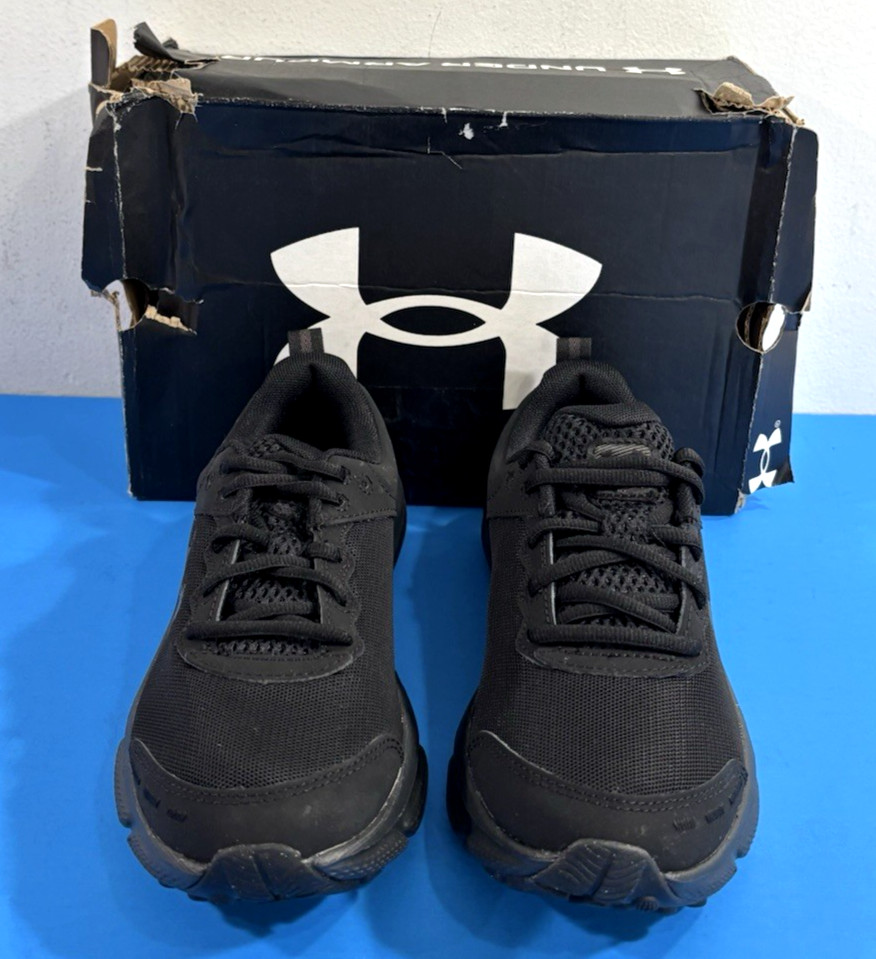 NIB 7 D UNDER ARMOUR WOMENS UA CHARGED ASSERT 10 RUNNING SHOES 3026179 BLACK