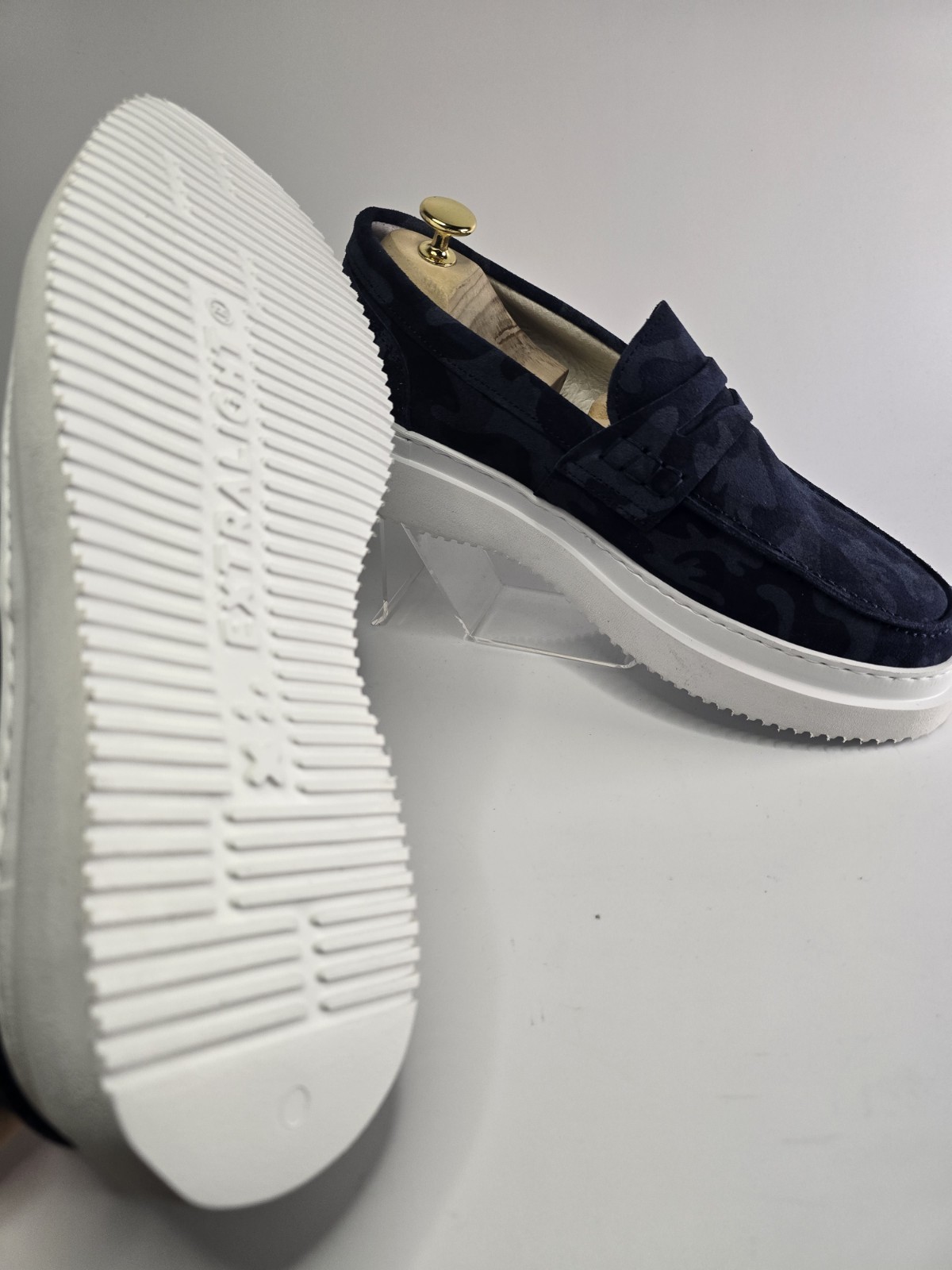 Pollini men’s shoes size 40/41/42/43/44/45 sneakers military blue suede leather