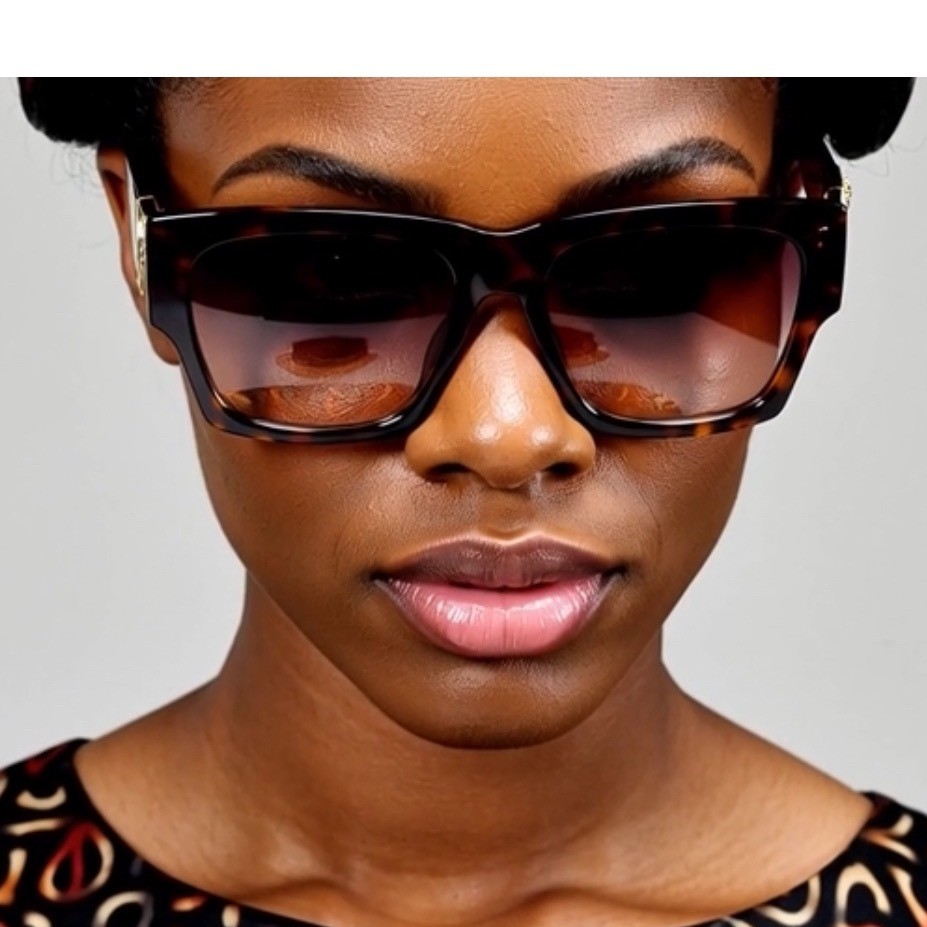 Designer Inspired Tortoise Oversized Square Sunglasses Women Gradient Lens Gafas