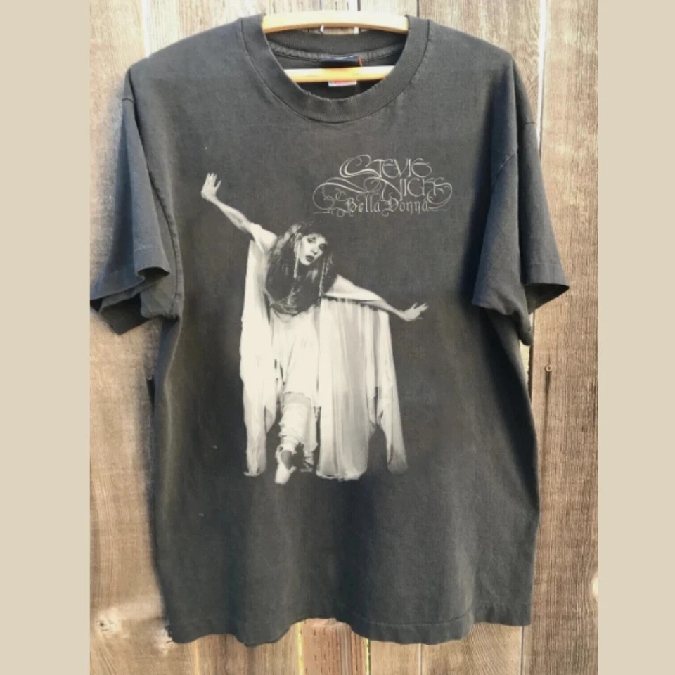 Stevie Nicks Bella Donna Graphic T Shirt Charcoal