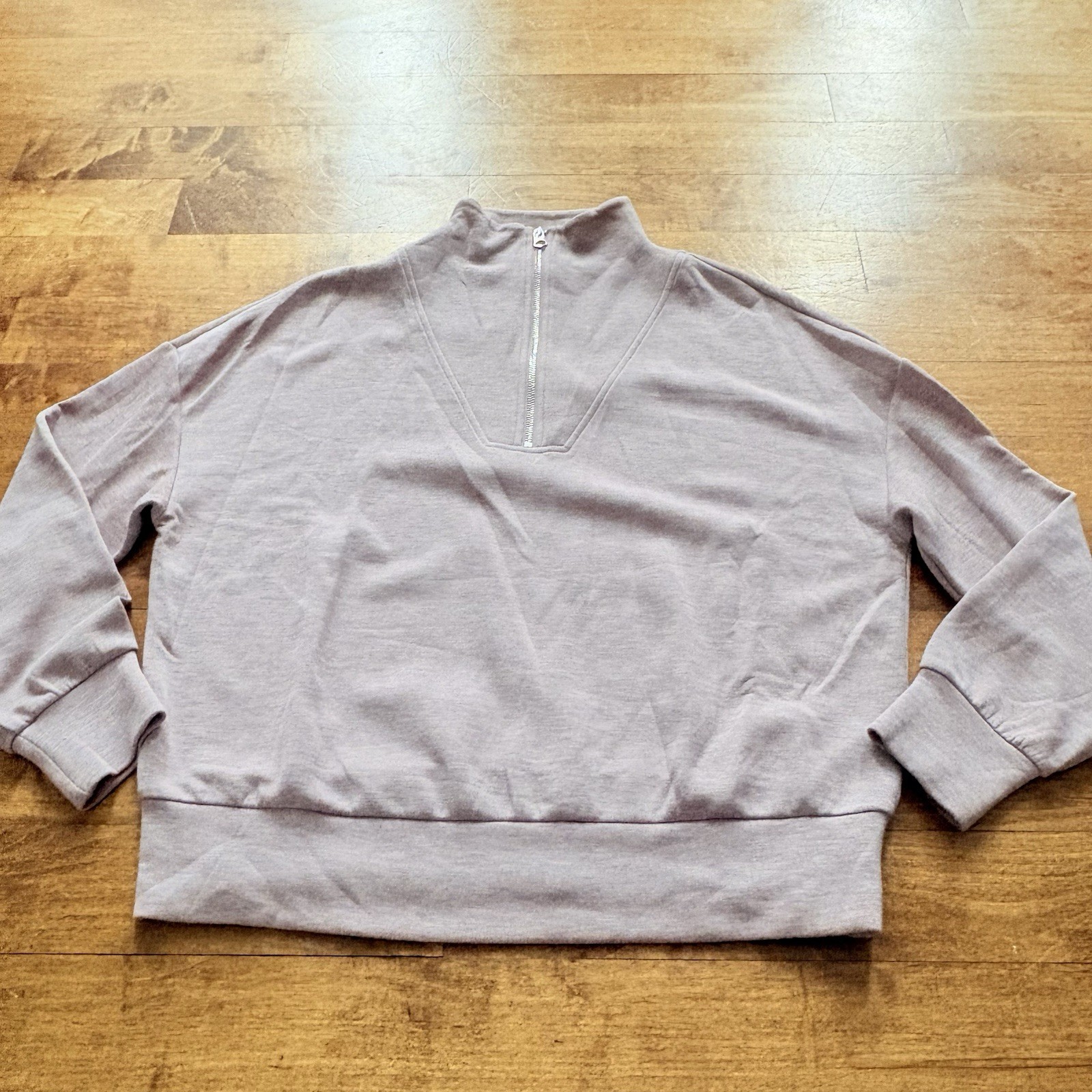 NWOT Varley Hawley Half Zip Sweat Double Soft Sweatshirt LavendarSmall MSRP $148
