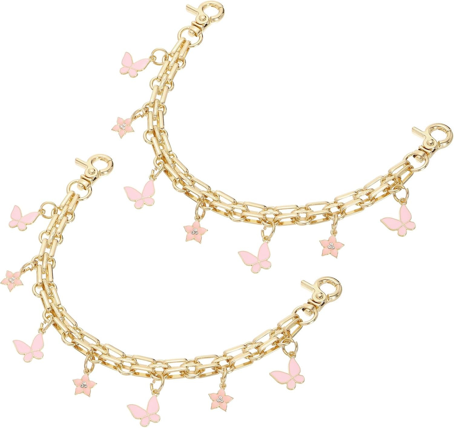 2Pcs 10″ Purse Extender Chain Straps, Bag Accessories Charm for Women Handbags H