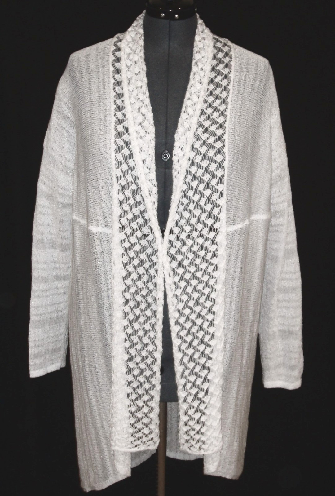Chicos Lightweight Open Front Cardigan Sweater size XL