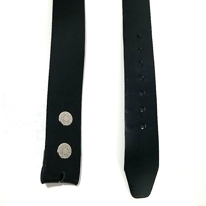 Funk Plus Genuine Cowhide Leather Belt Mens M 36″ Black No Buckle USA Made 1.5″