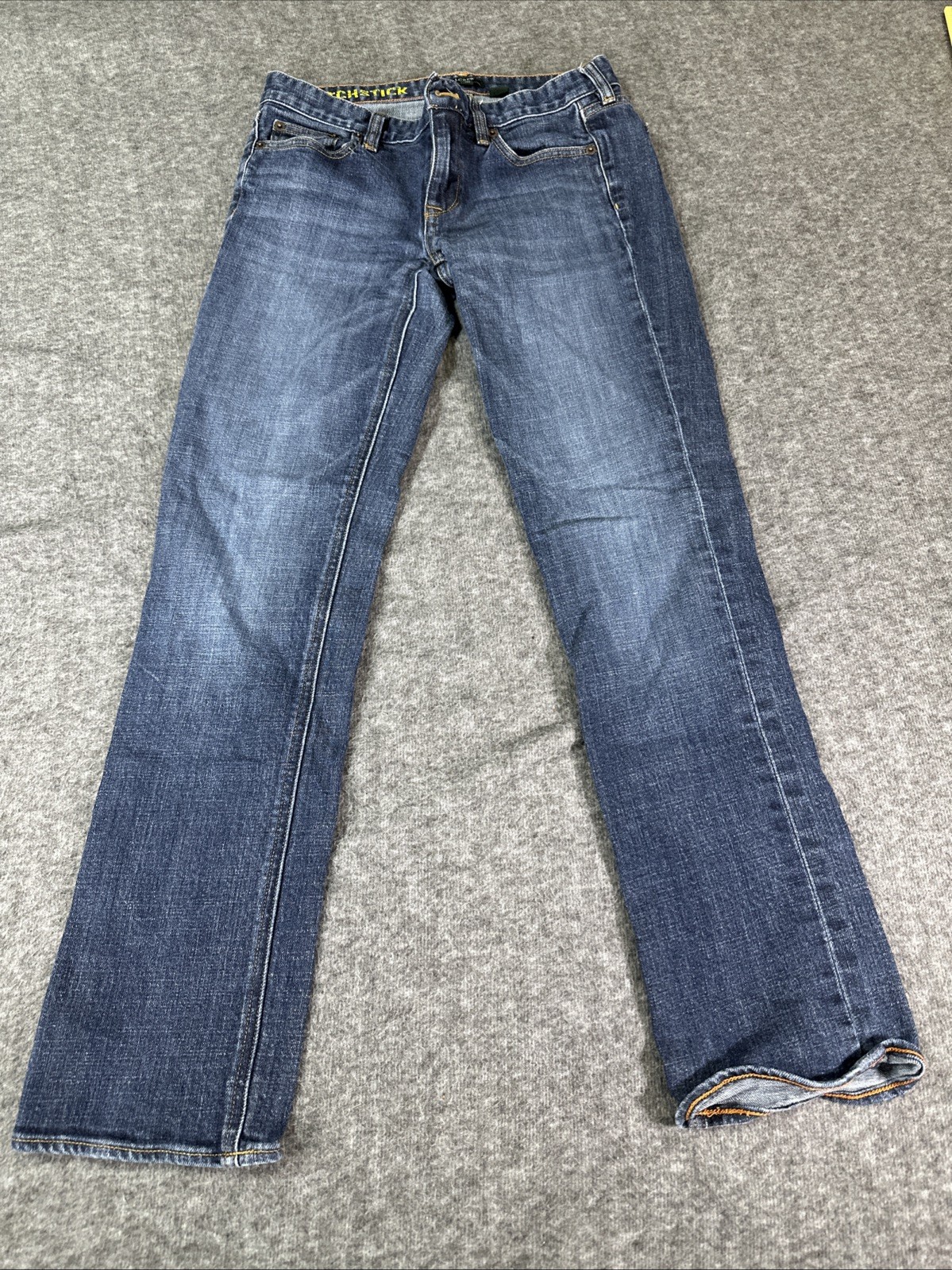 J Crew Stretch Women Blue Matchstick Jeans Size 28S 98% Cotton 2% Spandex