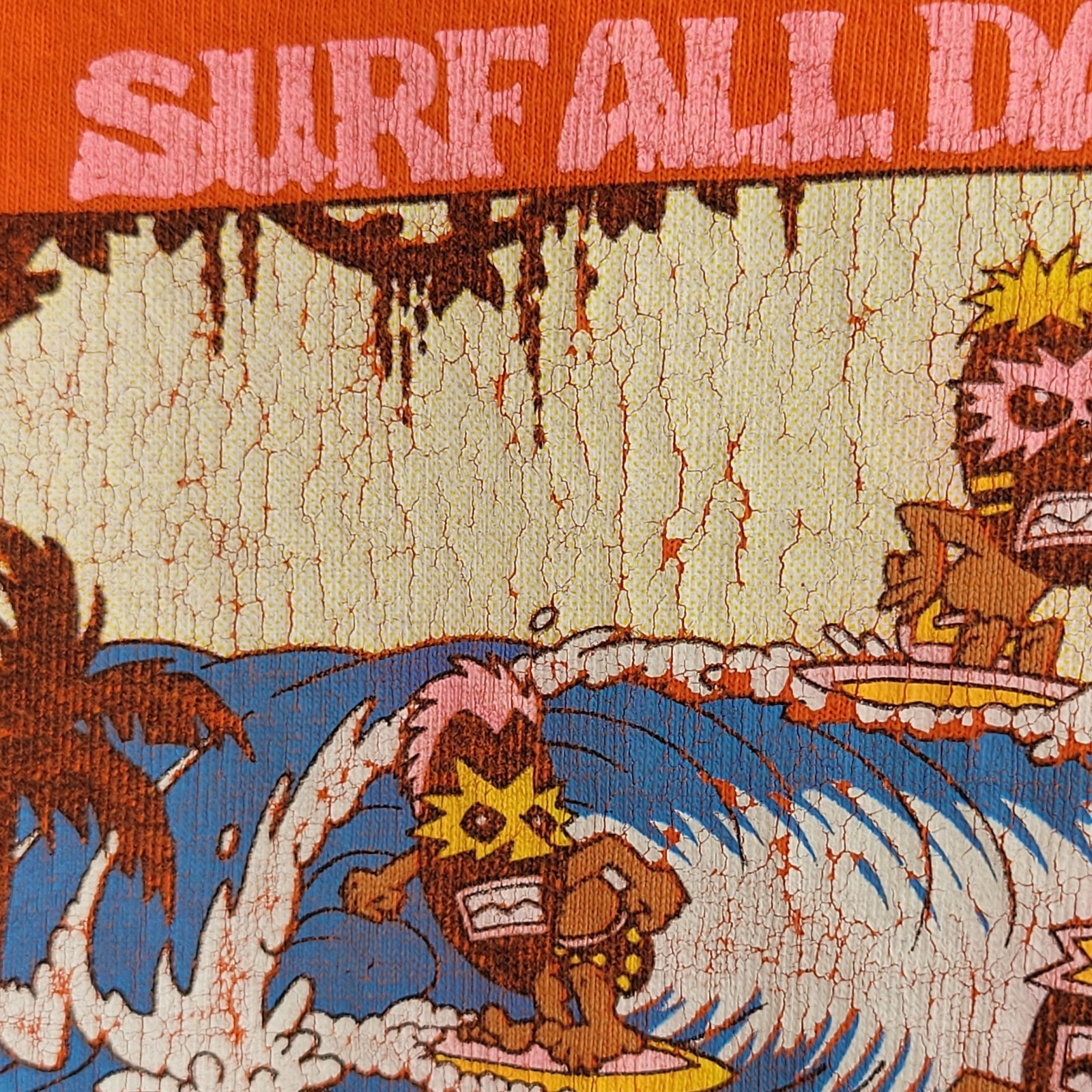 T&C Surf Design Hawaii T Shirt 1987 Surf All Day Rage All Night Da Boys Vtg Oran