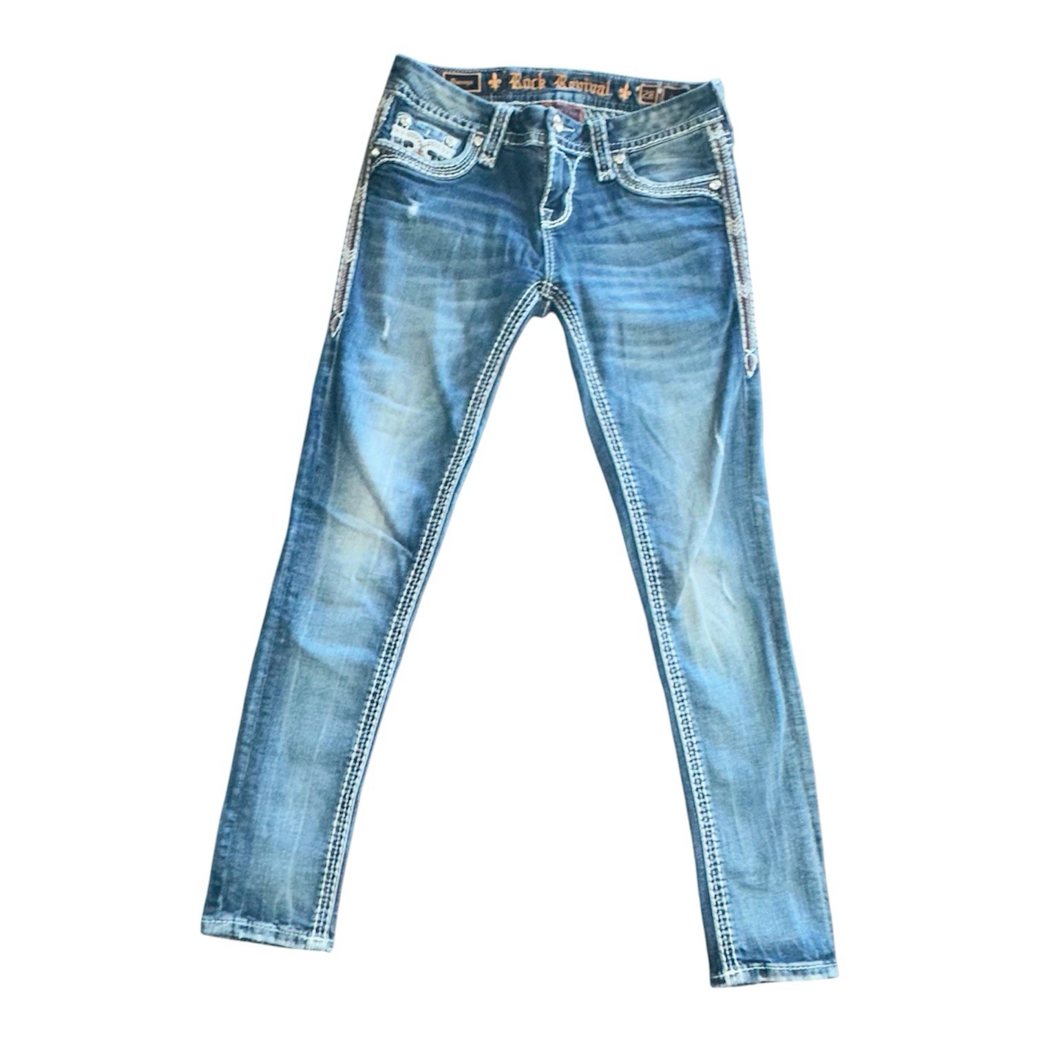 Rock Revival Mcbling Dianeya Ankle Skinny Jeans Size 28