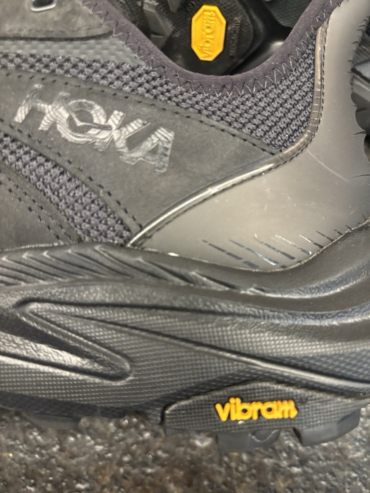 Hoka One One Anacapa 2 Freedom Trail Running Hiker Vibram Black Sz 12D – EUC!