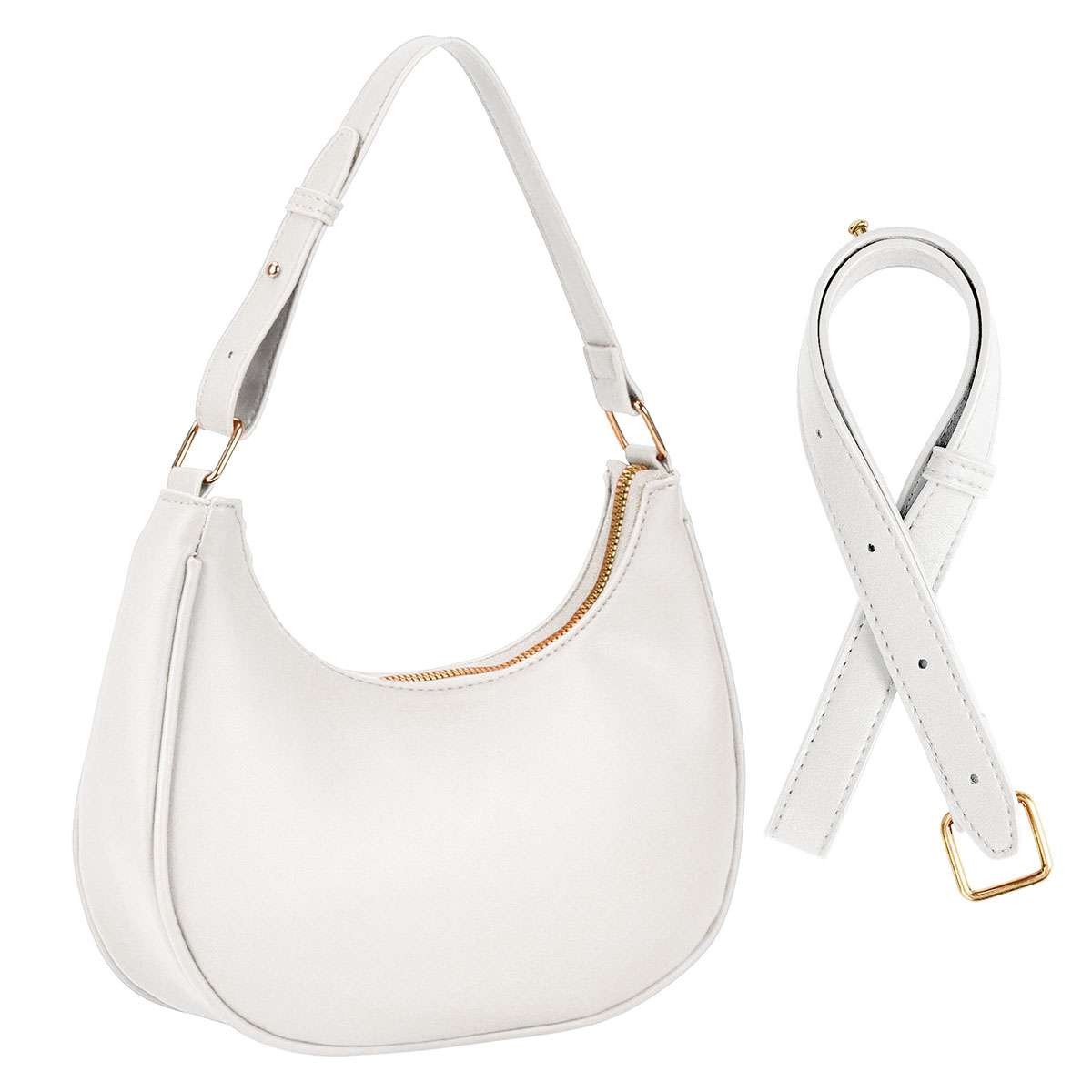 Crescent Shoulder Bag for Women Waterproof Leather Crossbody Bags Purse Casual