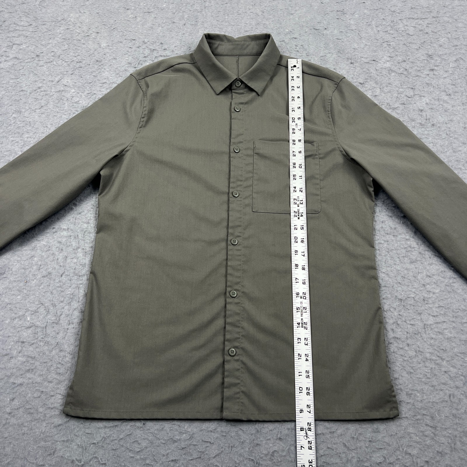 Lululemon Shirt Mens Medium? Gray Commission Button Up Casual Pocket Performance