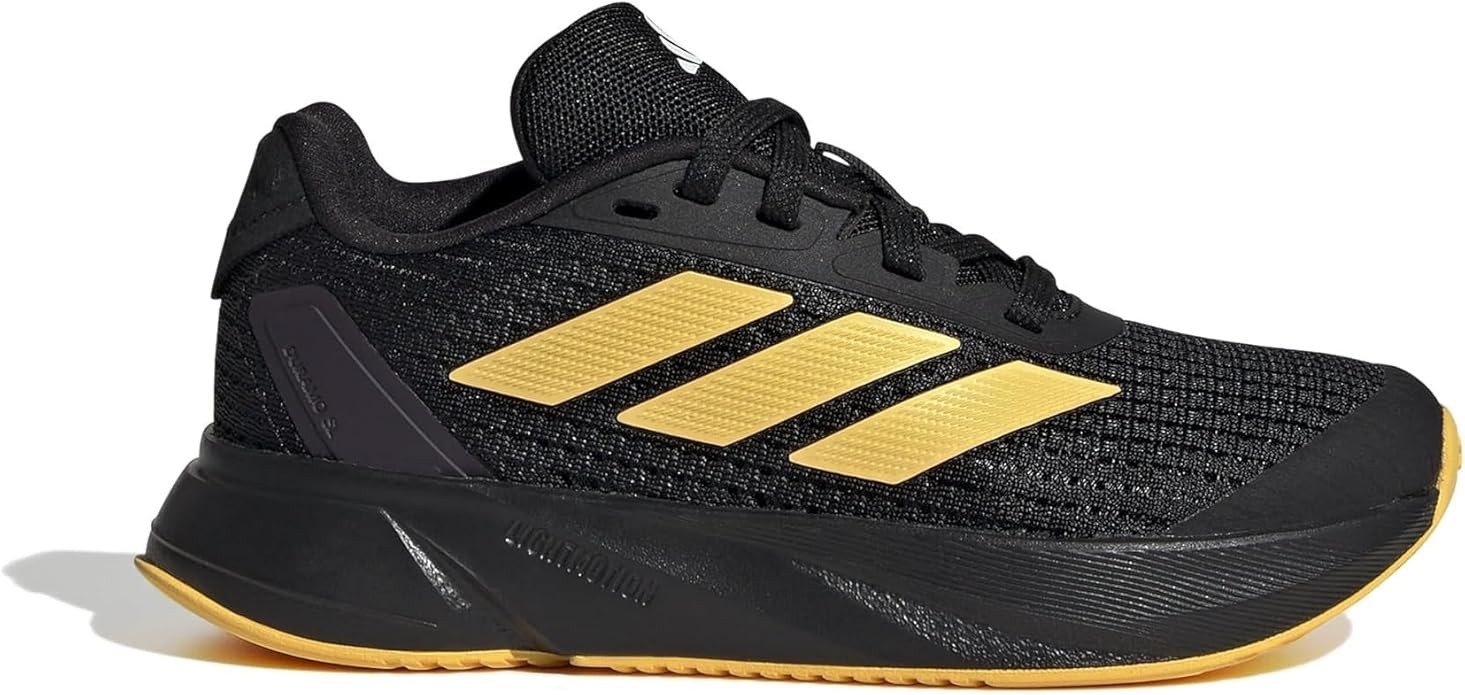 Adidas Unisex Child Duramo SL Sneaker Black Spark Gold Lace Up Size 3 Little Kid