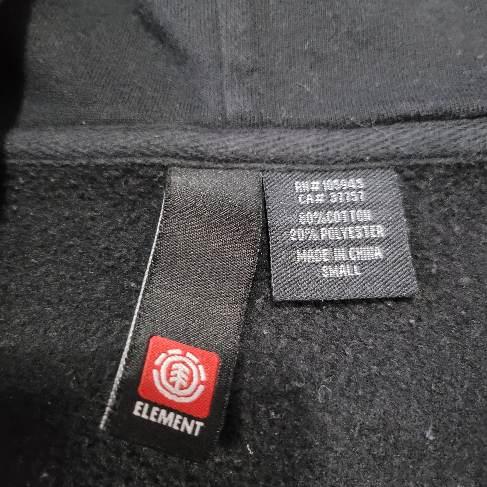 Element Skateboards Full Zip Hoodie Mens Small Plaid Gray Pockets Logo