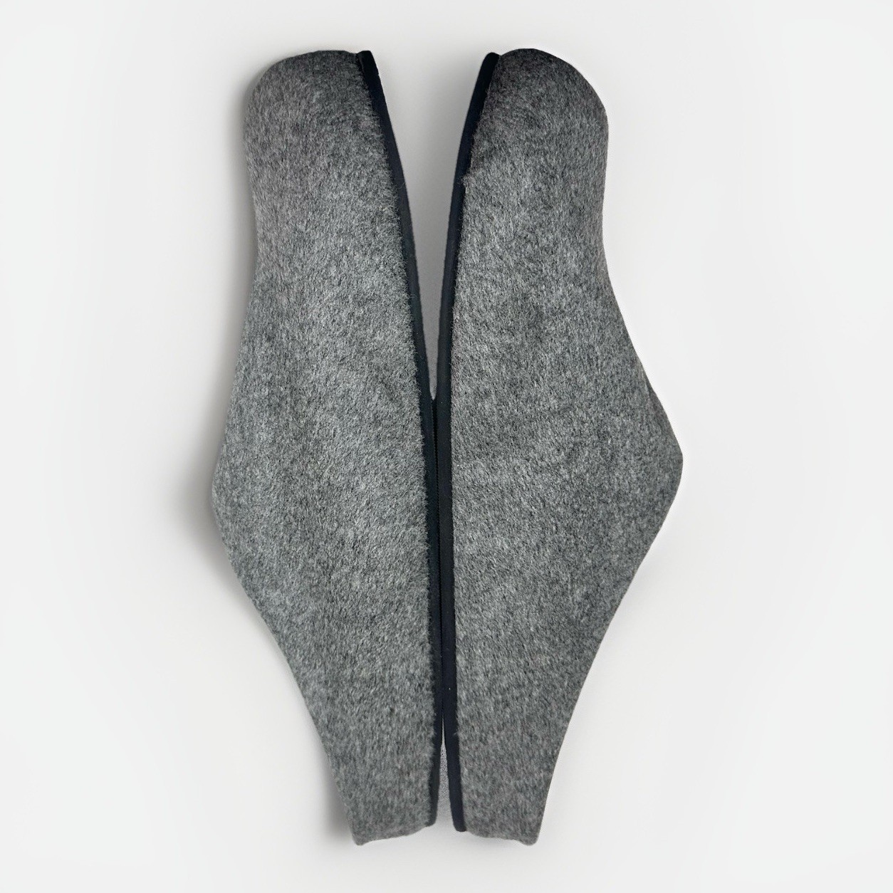 THE ROW Hugo Wool Cashmere Blend Dove Gray Slippers Clogs Shoes IT 41.5 US 11.5