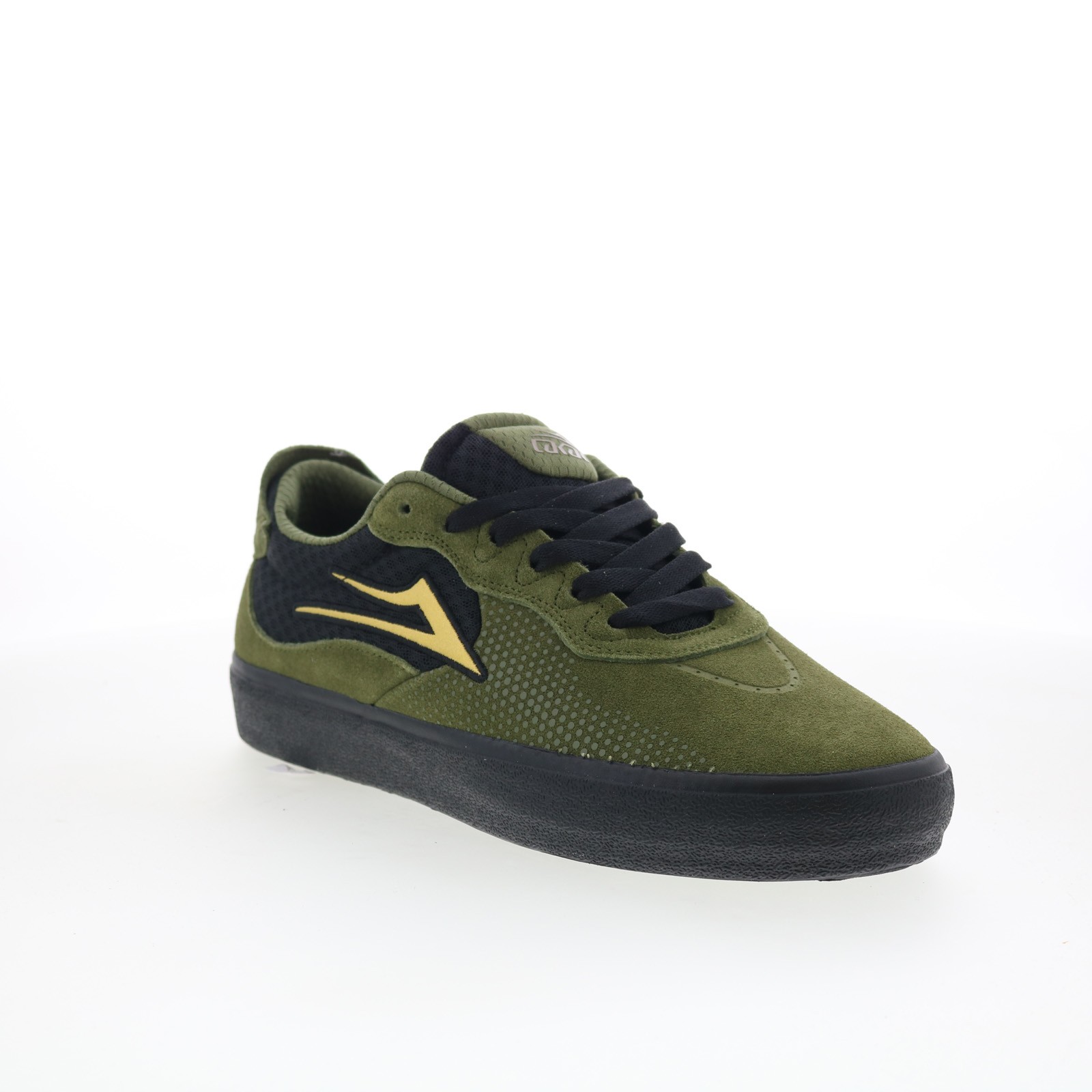 Lakai Essex Mens Green Suede Lace Up Skate Inspired Sneakers Shoes