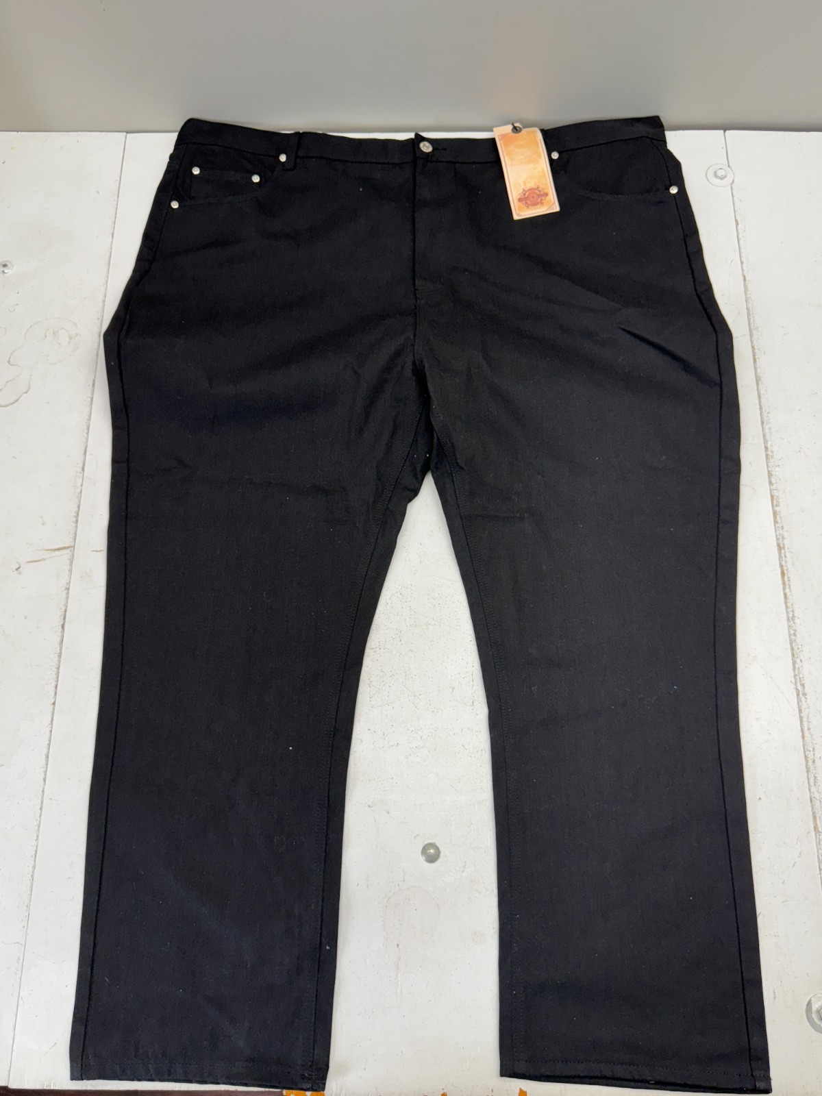 PJ Mark Black Denim Original Fit Straight Leg Zipper Fly Jeans Mens Size 56×32