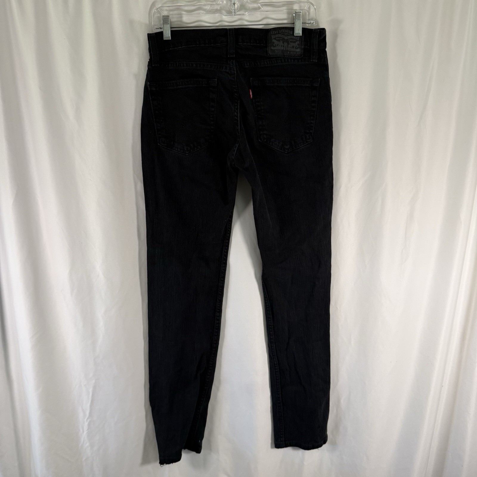 Levi’s 511 Denim Jeans Men’s 30×32 Black Slim Fit Flat Front 5 Pocket