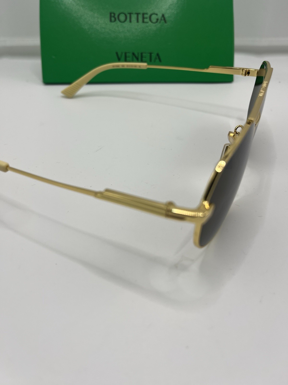 Bottega Veneta BV1194S 002 Gold Brown Aviator Sunglasses 61-12-144 New