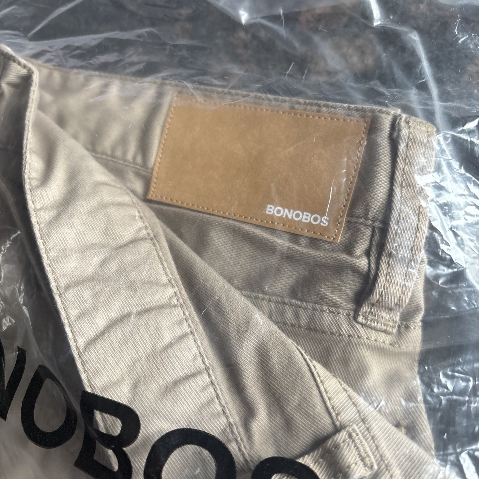 Bonobos Lightweight Travel Jeans Slim Fit Sand Tan Khaki 33×30 New R195-