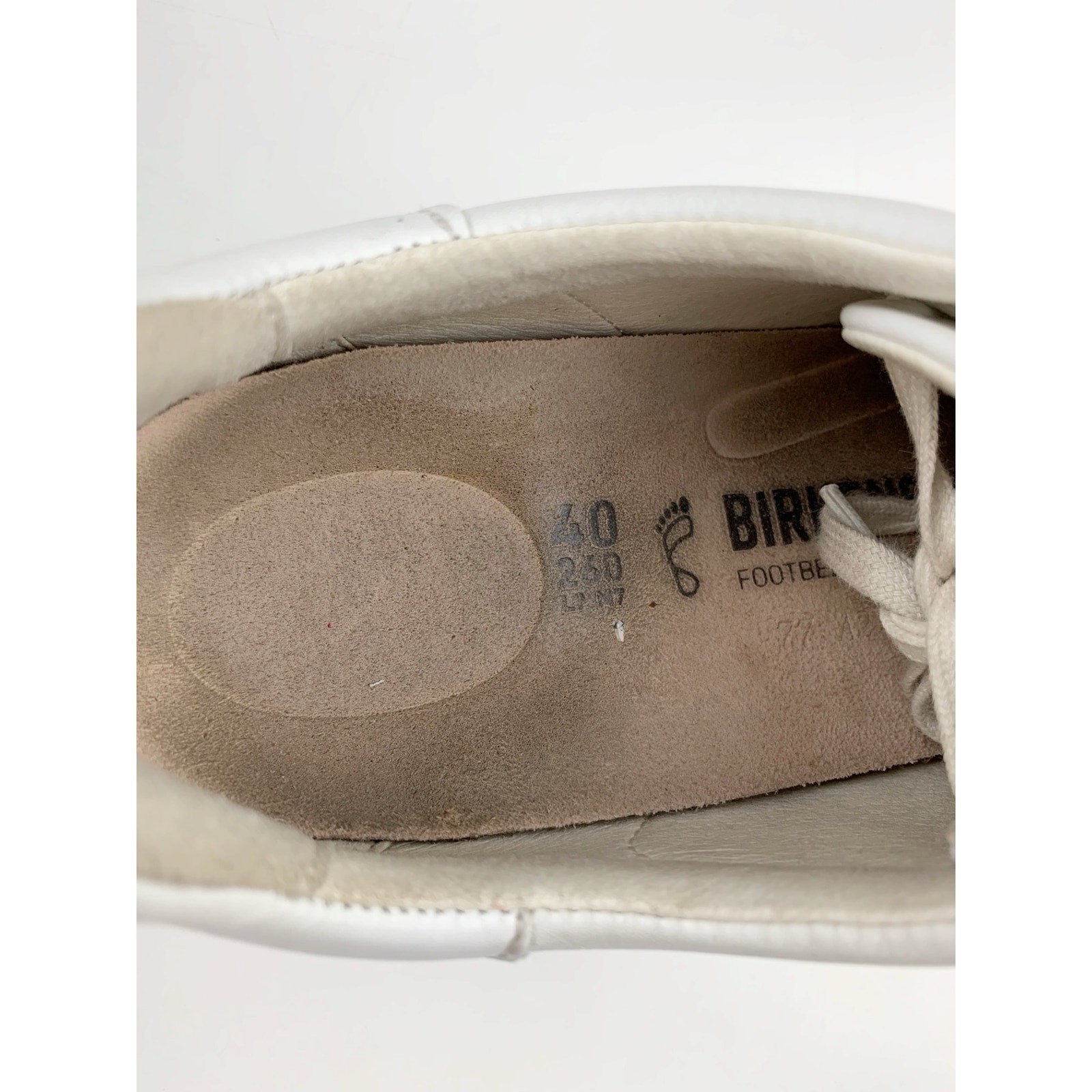 Birkenstock Bend Low White Leather Sneakers Lace Up Comfort Shoes 40 W 9 M 7