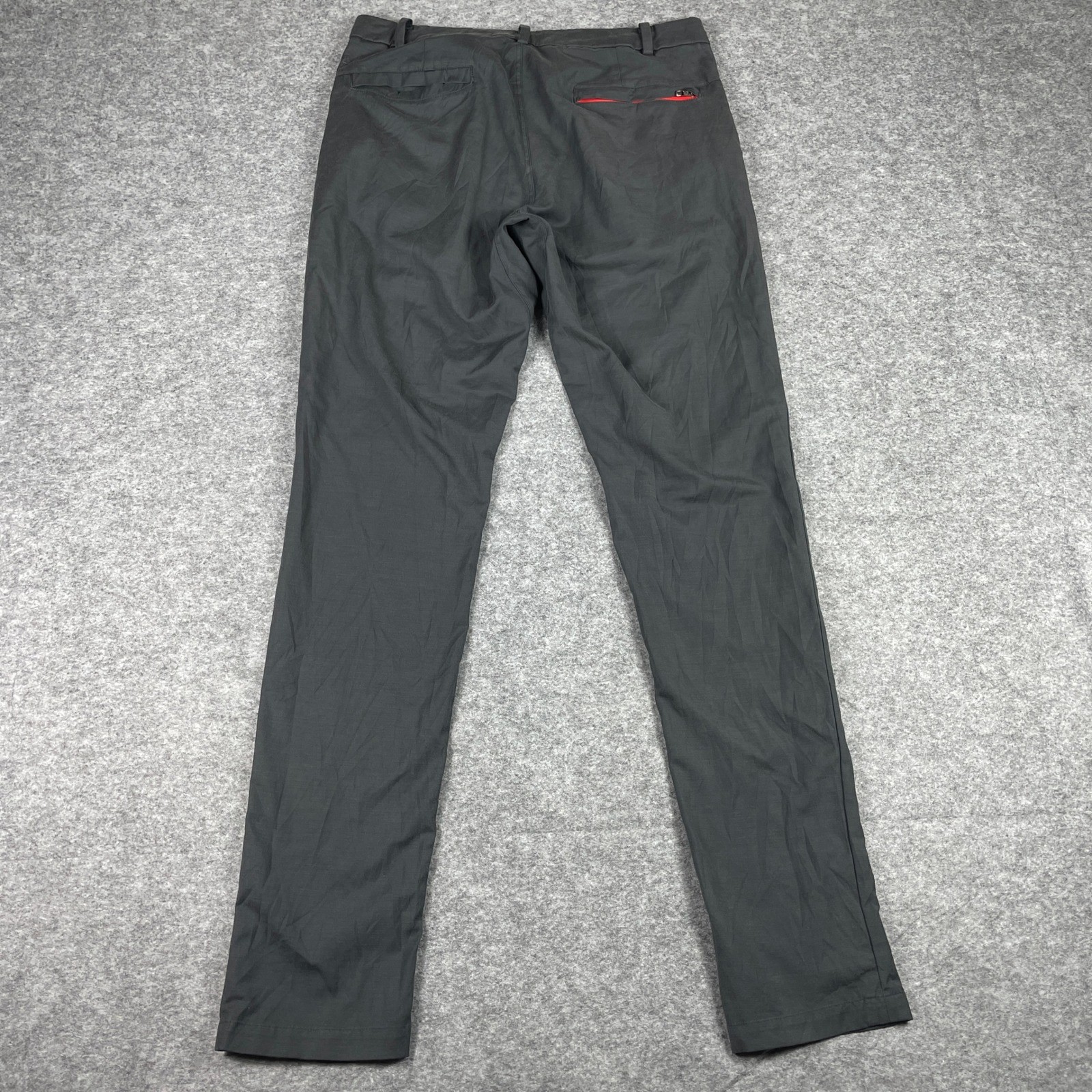 Lululemon Commission Pant Slim Mens 33×34 Grey Warpstreme Chino Trousers