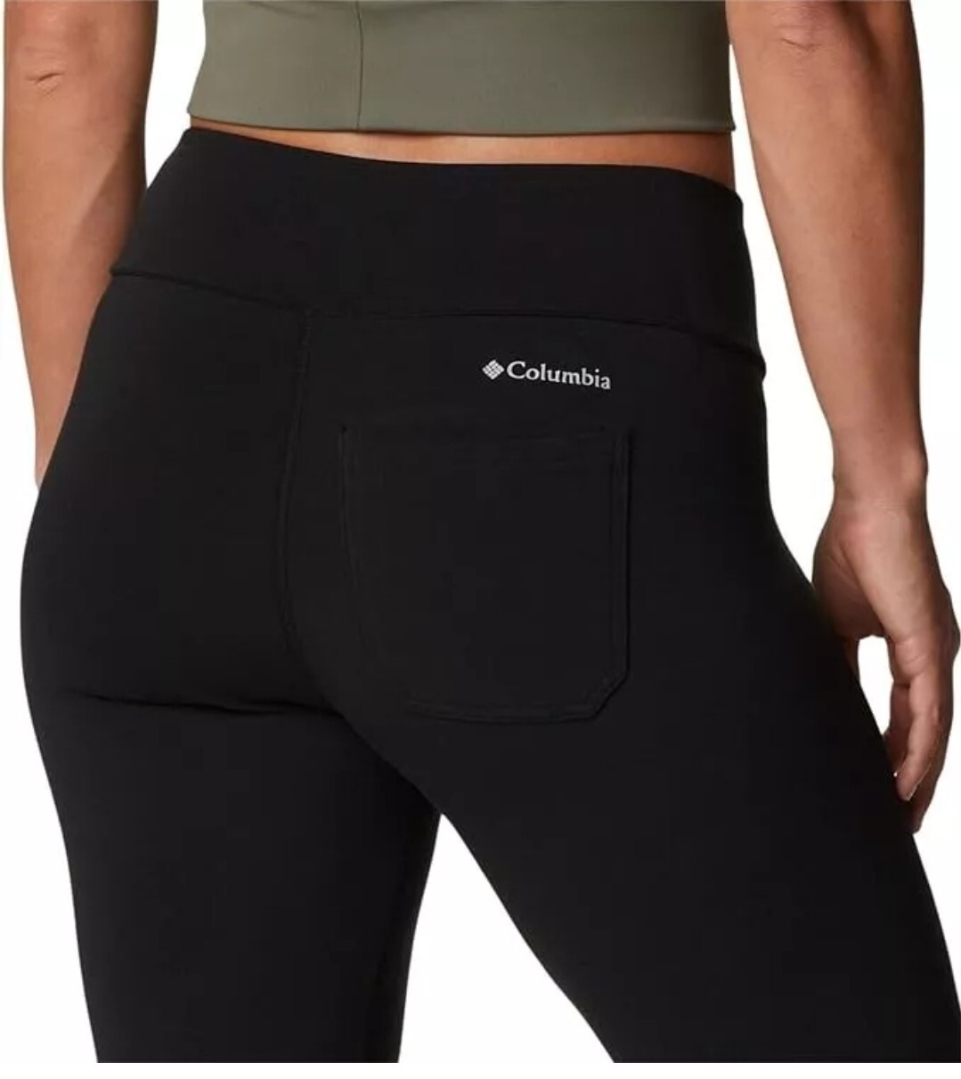 Columbia Women’s Trek 1/2 Tight High Waist Shorts Black XL Back Pocket