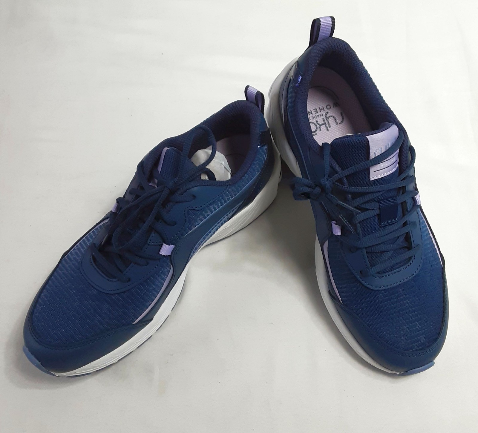 N ew, Womens Blue RYKA Imagine Athletic Running Mesh Lace Up Sneakers (8.5 M)