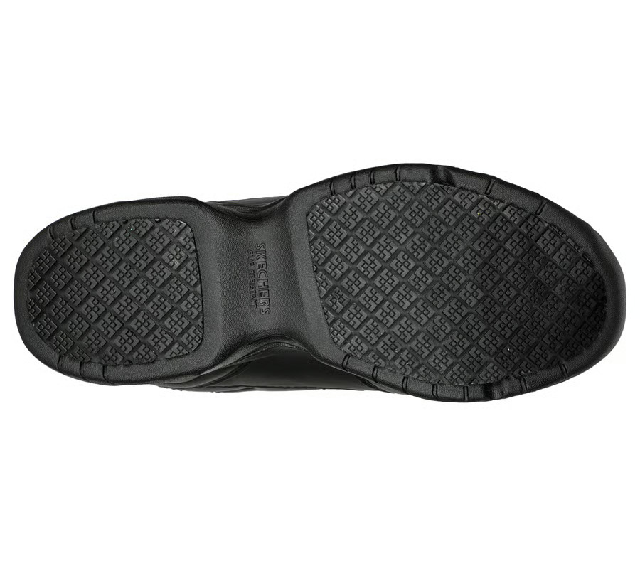 Skechers Men’s Work Relaxed Fit: Dighton SR Slip-Resistant Shoe Black Wide Width