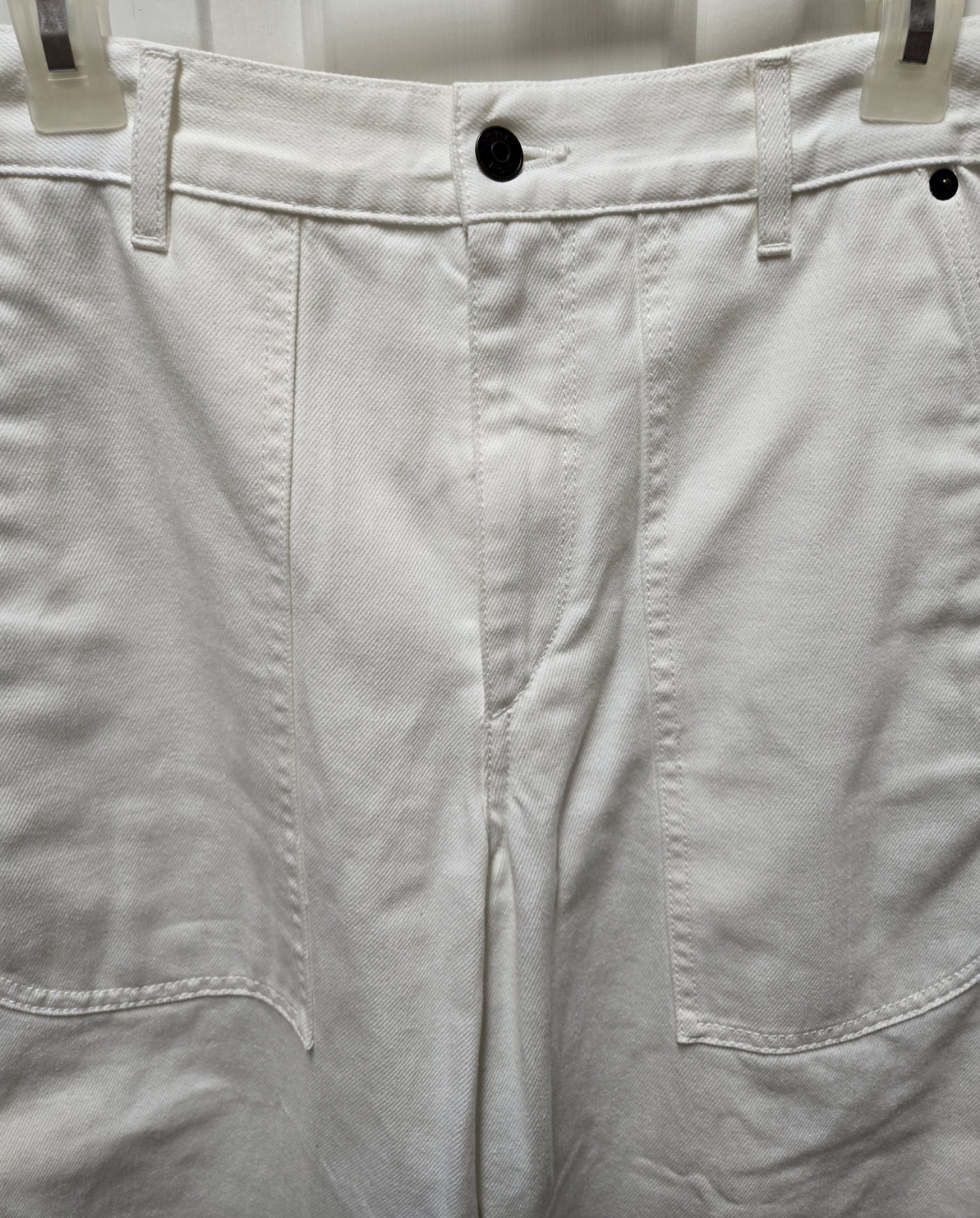 The Row Hester Wide Leg Cropped Jeans, Size 4, White