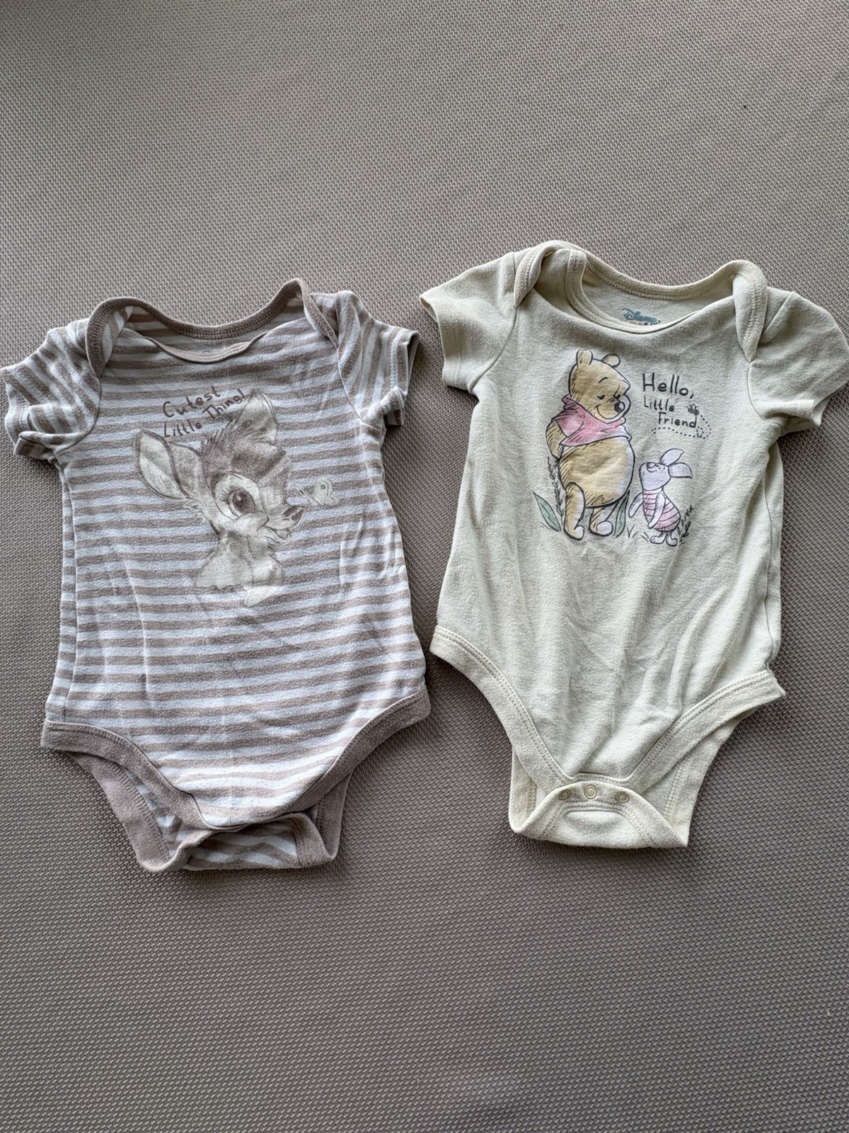 Disney Baby 12M Bodysuit Bundle Bambi Winnie The Pooh Piglet Cute Infant Set