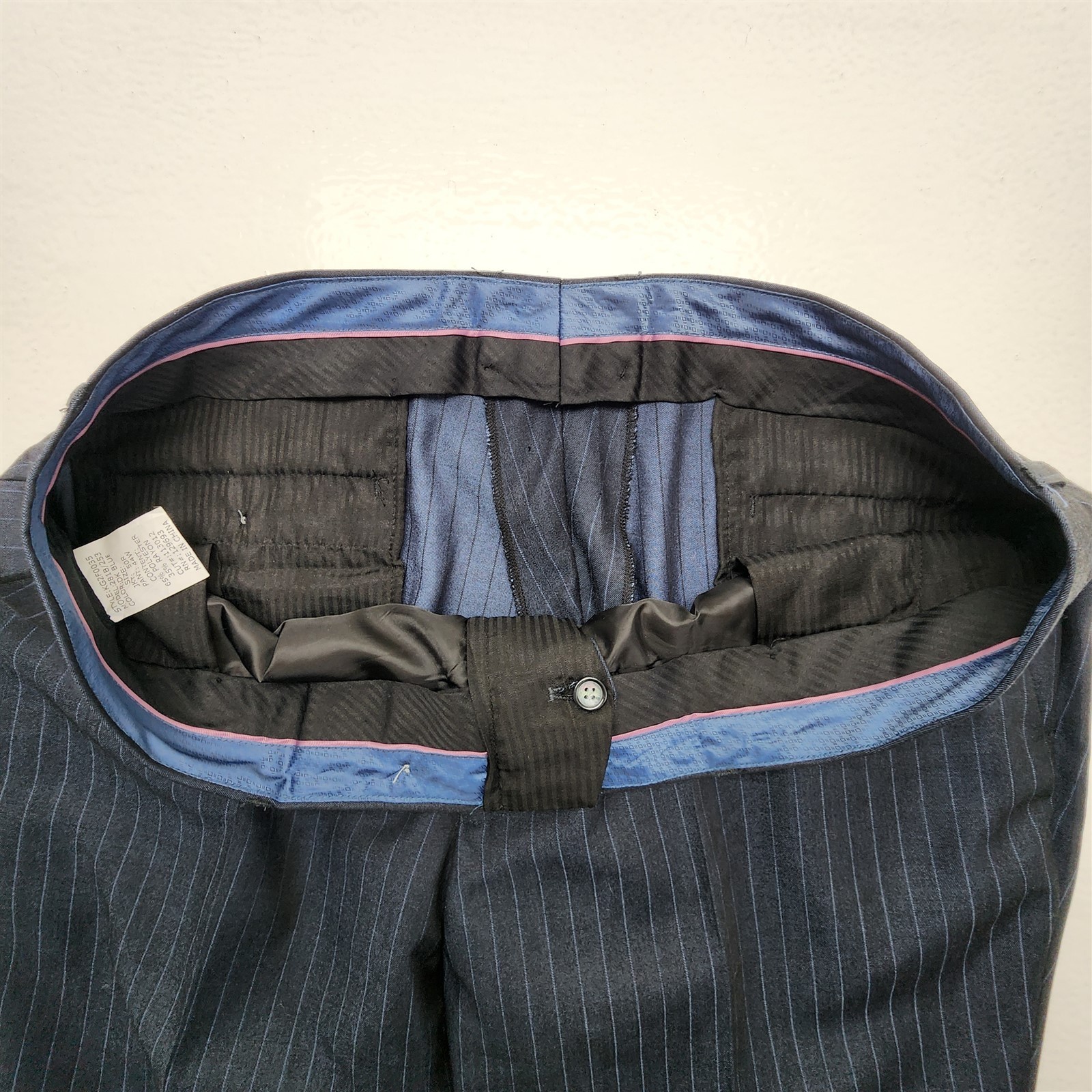 Lineage 50R 42×30 Dark Blue Pinstripe 2Btn 2Pc Mens Jacket Pants Suit