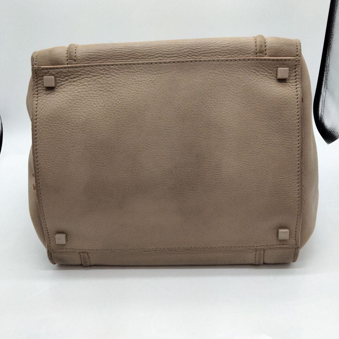 CELINE Luggage Phantom Tote Bag Greige Leather Zip Auth