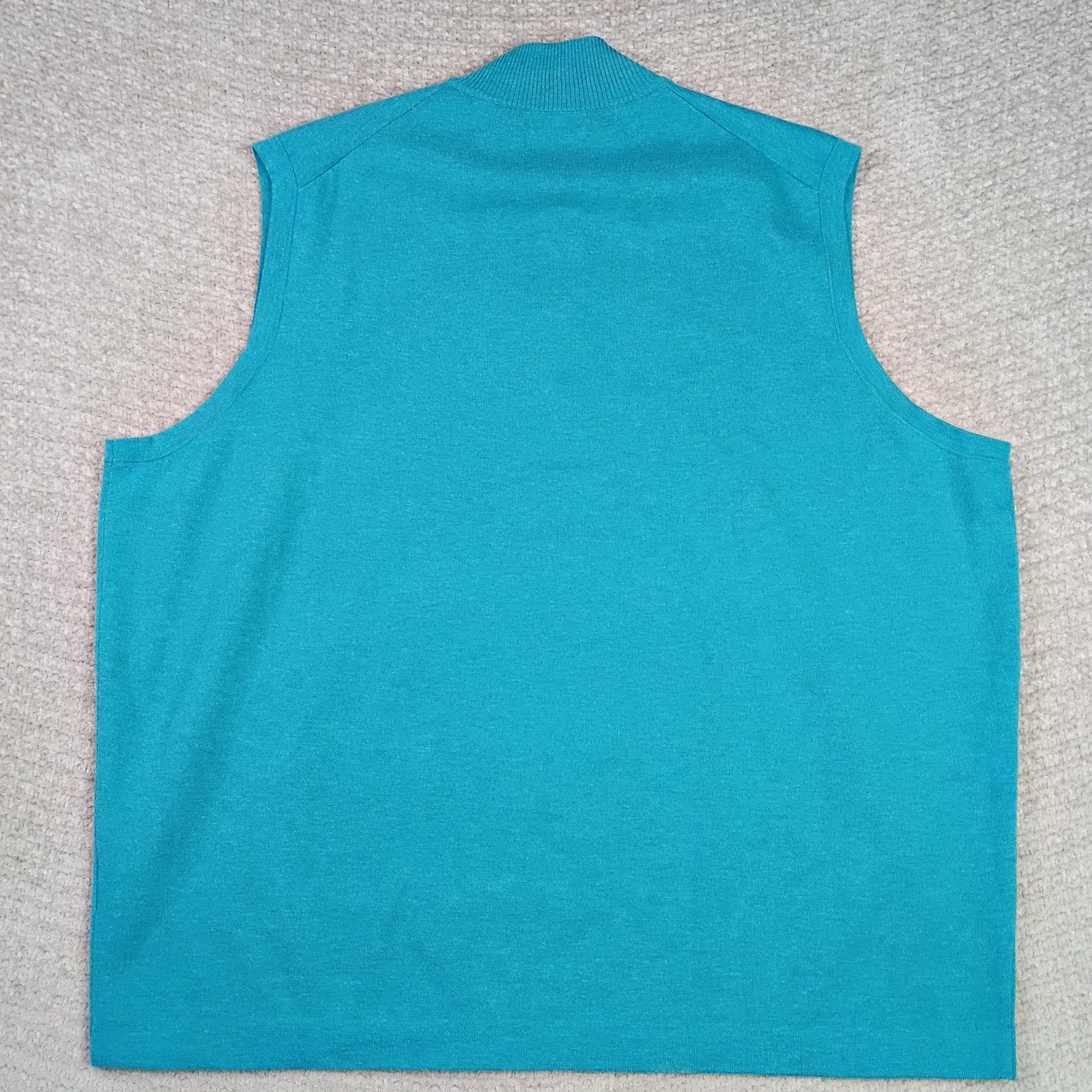 Peter Millar Mens 2XL Teal Crown Comfort Vest Pullover Zip Preppy Golf
