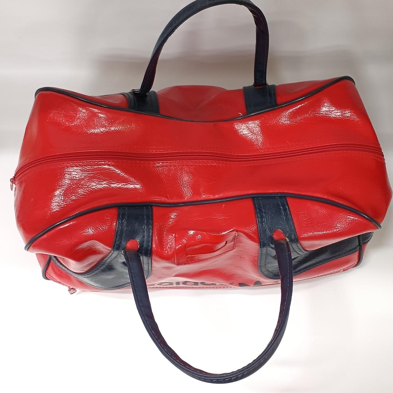 ADIDAS 80s Vintage Sports Bag Red Large 19.7in Vinyl Used
