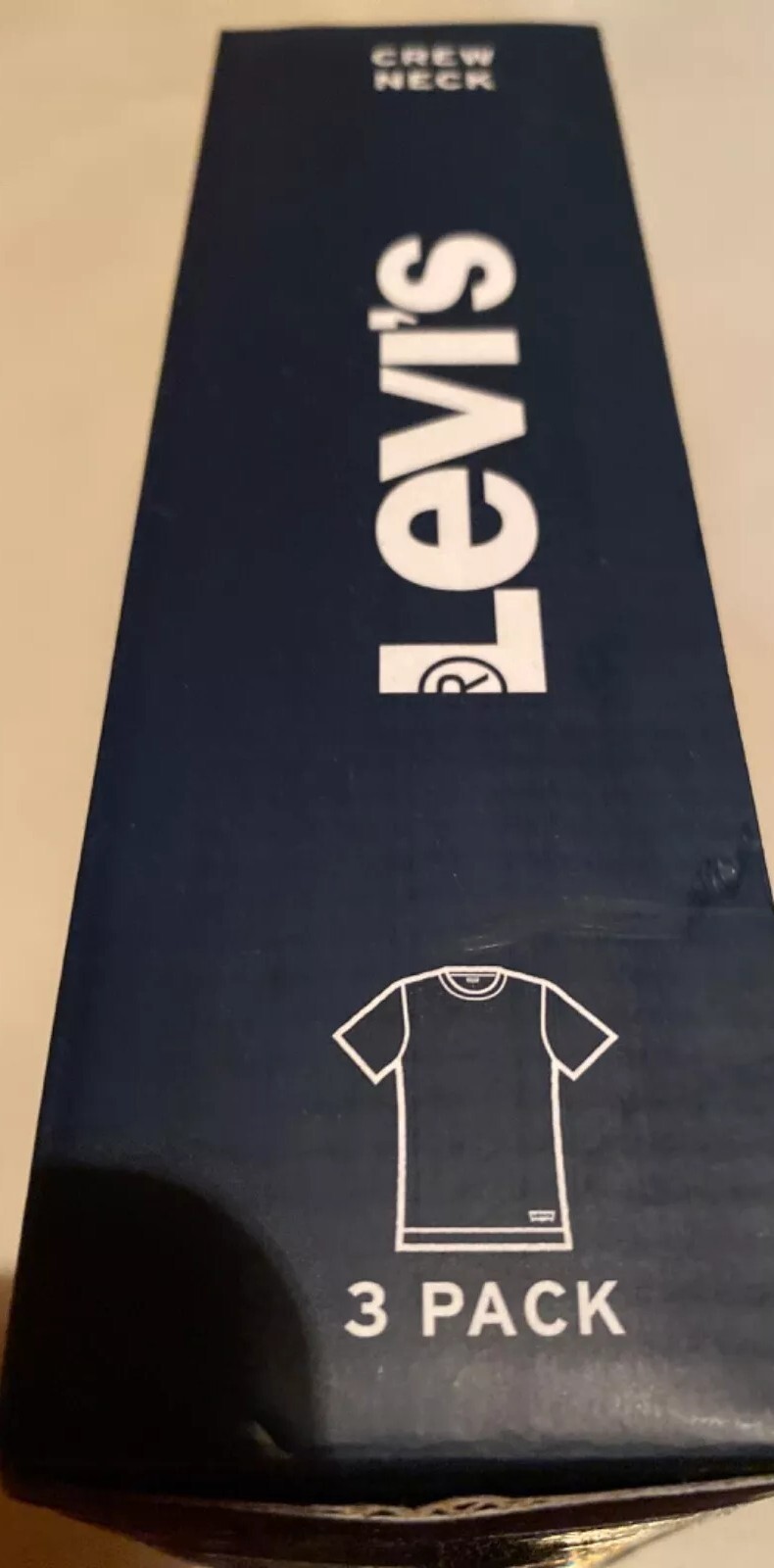 LEVI’S Men’s White 3Pack Crew Neck White T Shirts Premium Cotton Choose Size