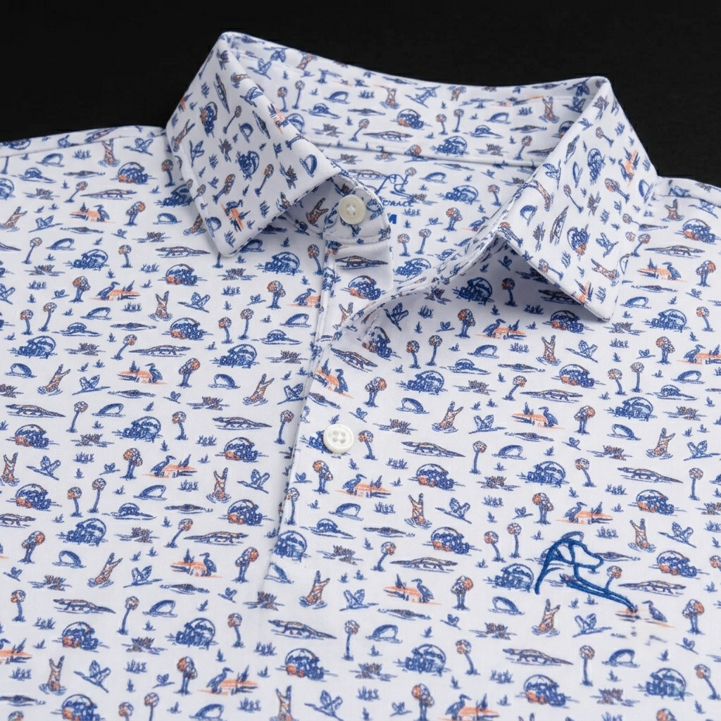 HOTDEAL🔥Rhoback The Florida Gator Nation Collegiate Polo Men Flexible, M – 3XL
