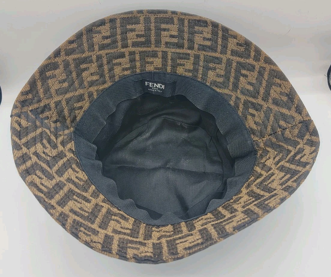 Fendi FF Logo Bucket Hat Brown
