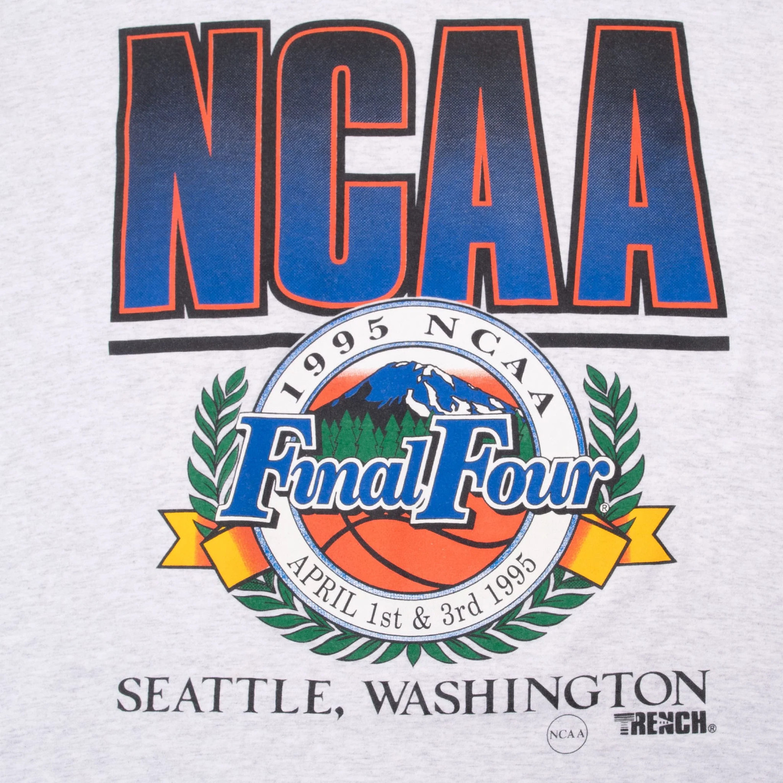 VINTAGE NCAA FINAL FOUR BASKETBALL SEATTLE 1995 TEE SHIRT XL MADE IN USA
