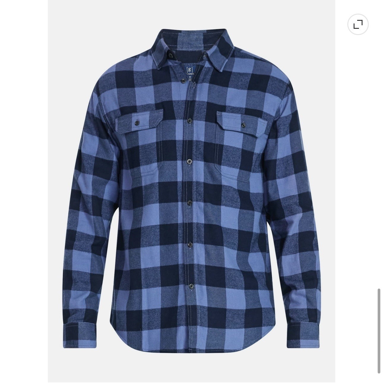 George Men’s Flannel Shirt 2 Pack Bundle – Small