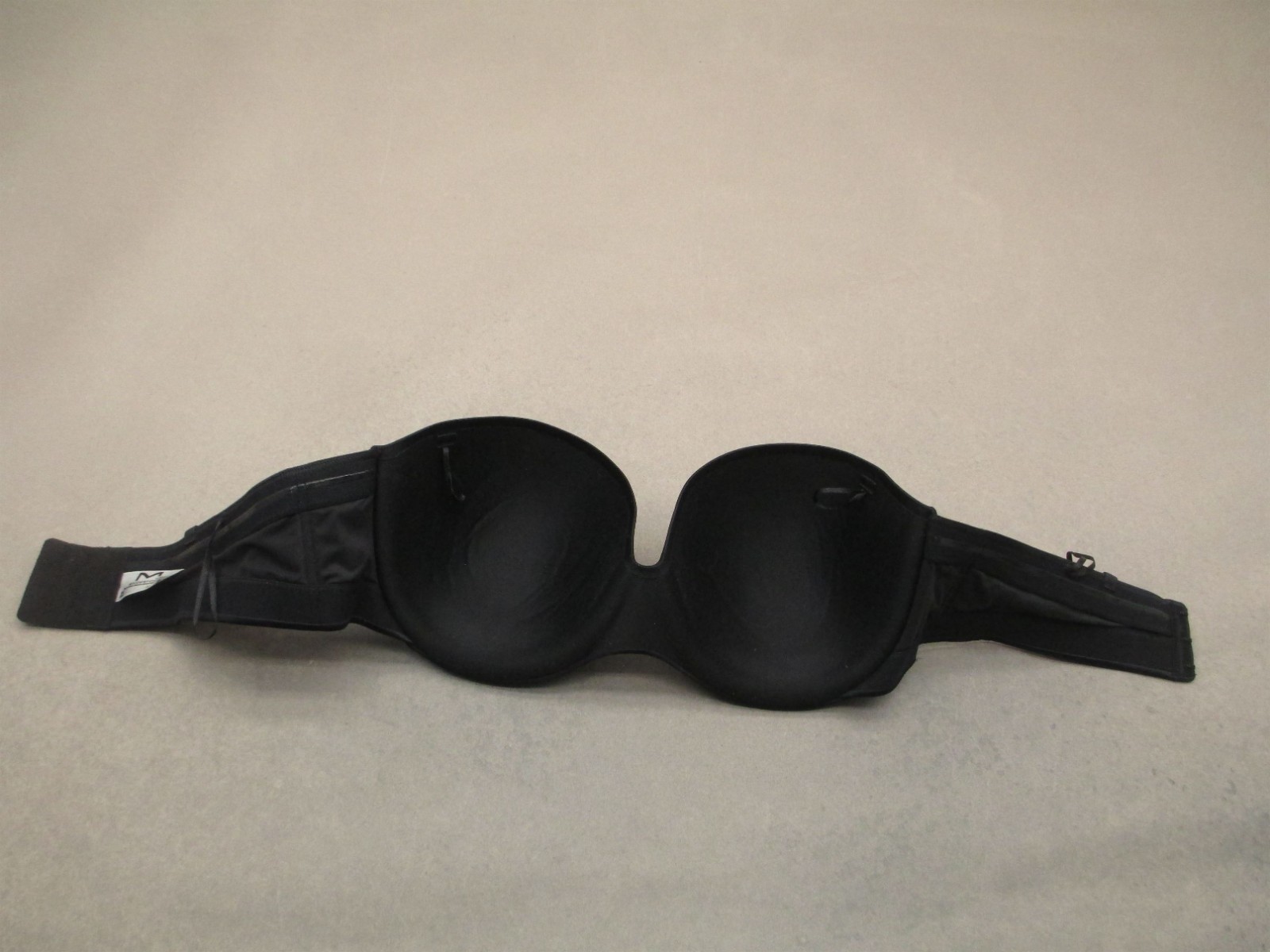 38C Maidenform Womens Black Lined Underwired Back Closure Strapless Bra 11K