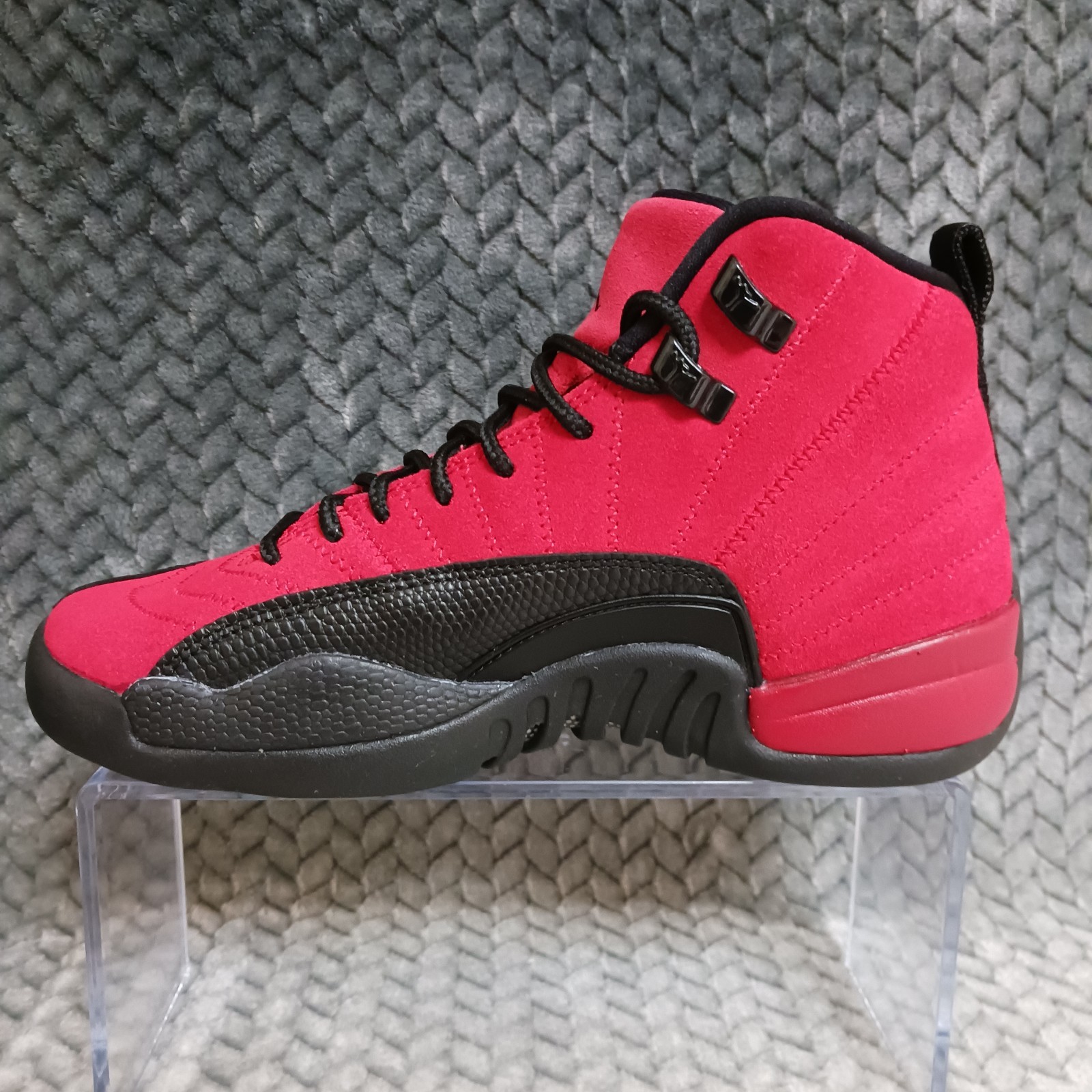 Air Jordan 12 Retro GS Reverse Flu Game Varsity Red Black Sneakers Shoes Sz 4.5Y