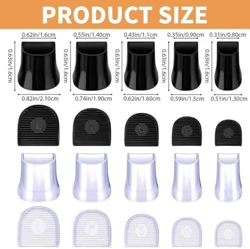 20 Pcs Heel Caps for High Heels, Heel Covers for High Heel Shoes, 5 Sizes Heel