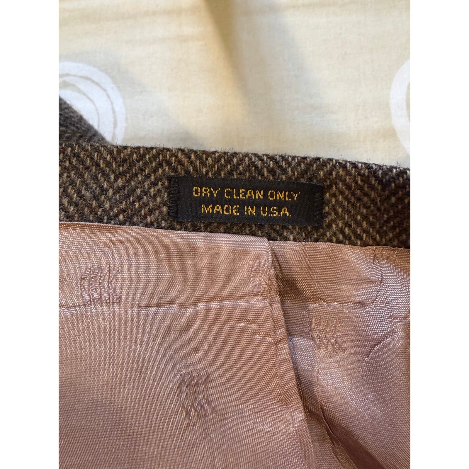 Vintage Deansgate 100% Wool Herringbone Blazer 41R 2-Button Sport Coat Tweed