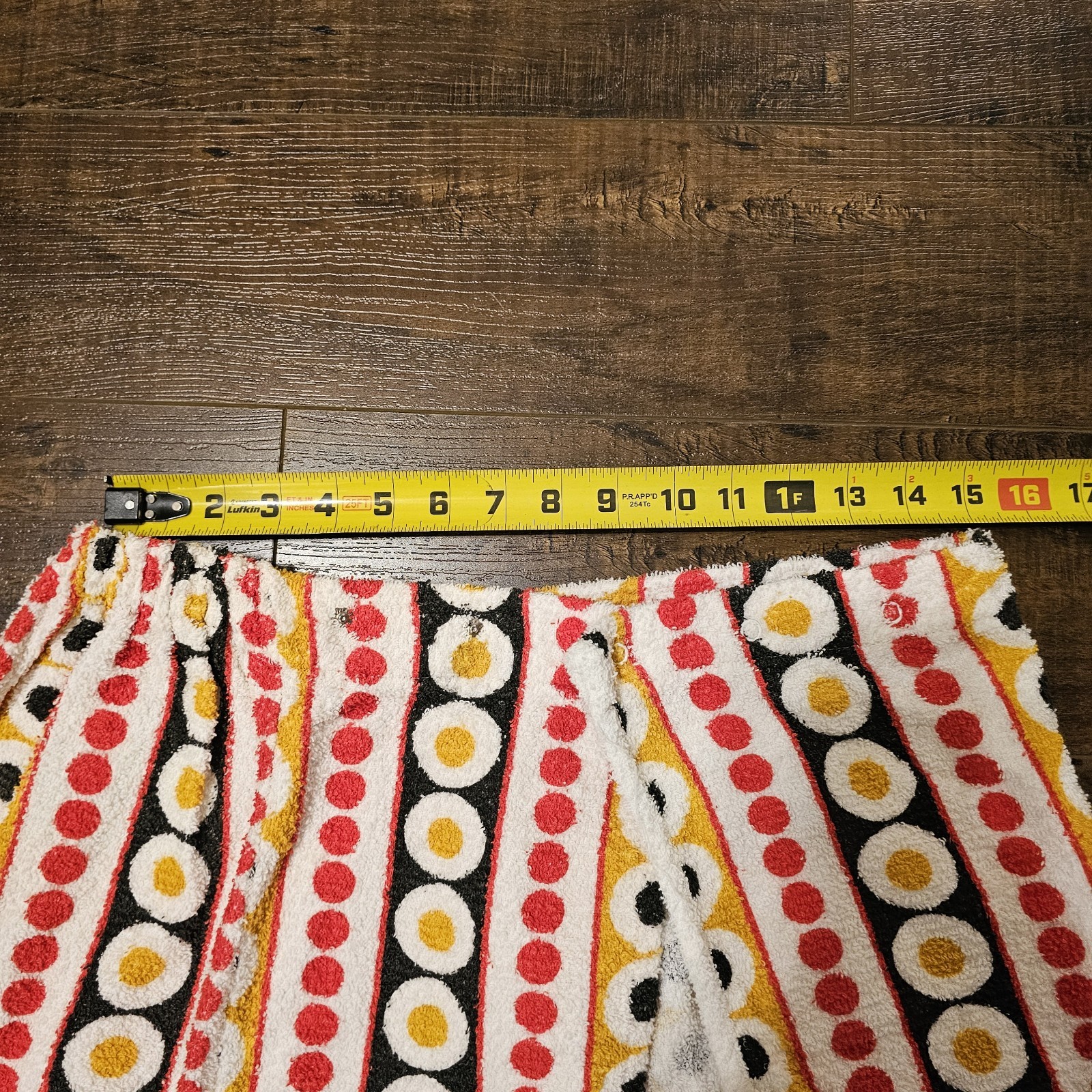 Vintage Terry Cloth Pool Towel Wrap Skirt MCM Beach Cover Up Adjustable Waist