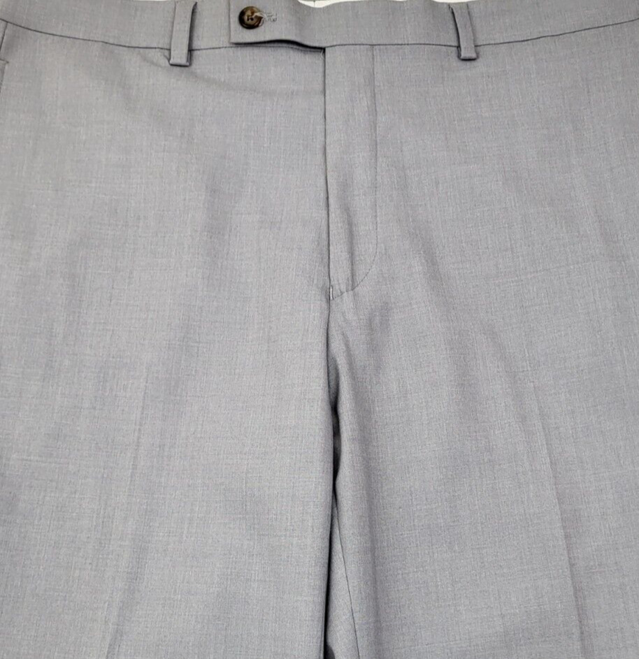 Lauren Ralph Lauren Gray Flat Front Polyester Blend Dress Pants Men 34 x 32