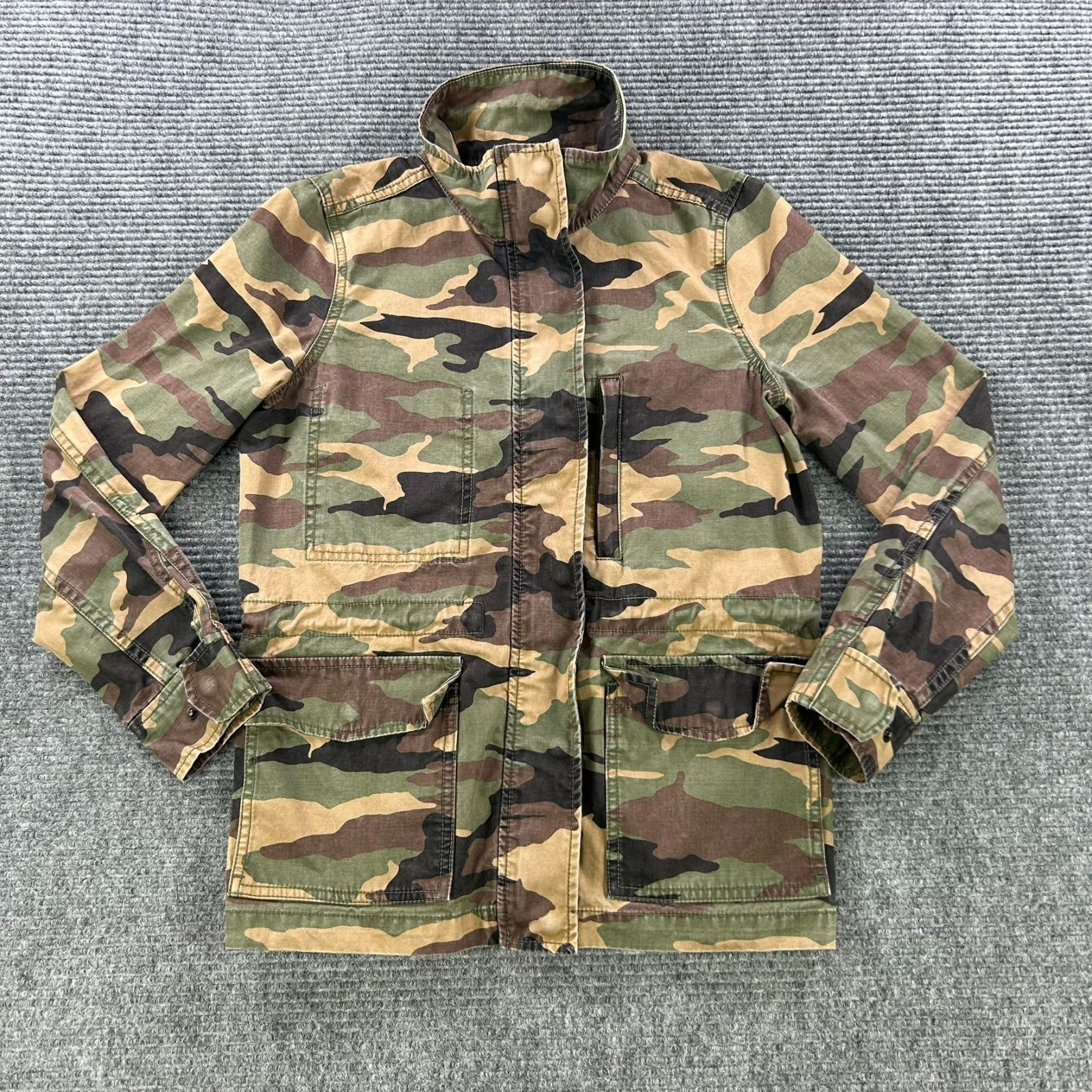 Madewell Camouflage Utility Jacket Women Small Lightweight Casual Outerwear Coat