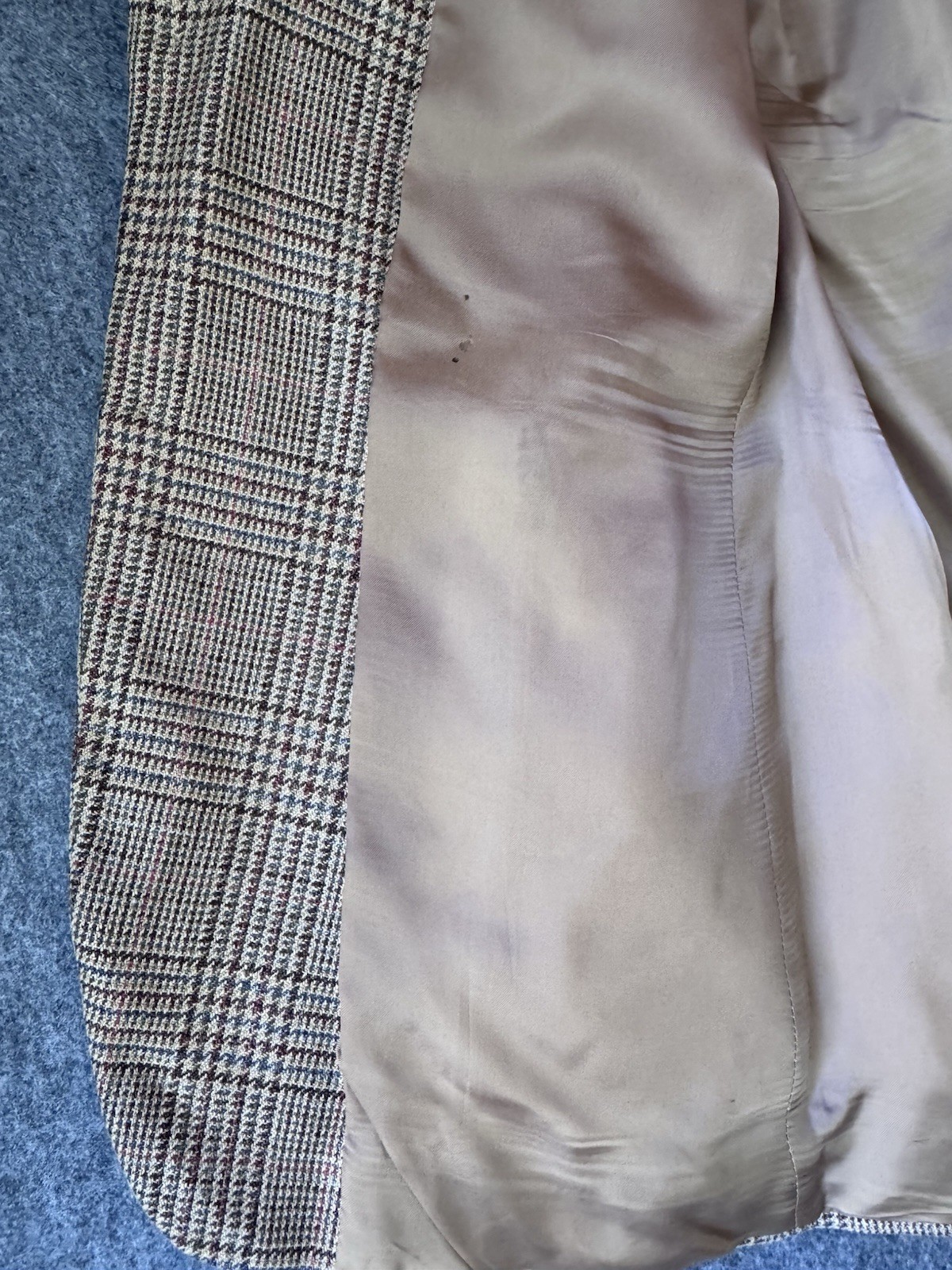 Brooks Brothers Men’s Brown Plaid Tweed Silk Linen Wool Sport Coat 44 Made Italy