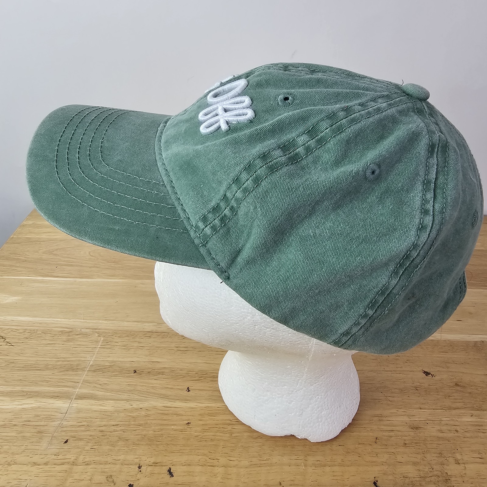 Day Off Slideback Baseball Cap Green One Size Adjustable Embroidered Camouflage