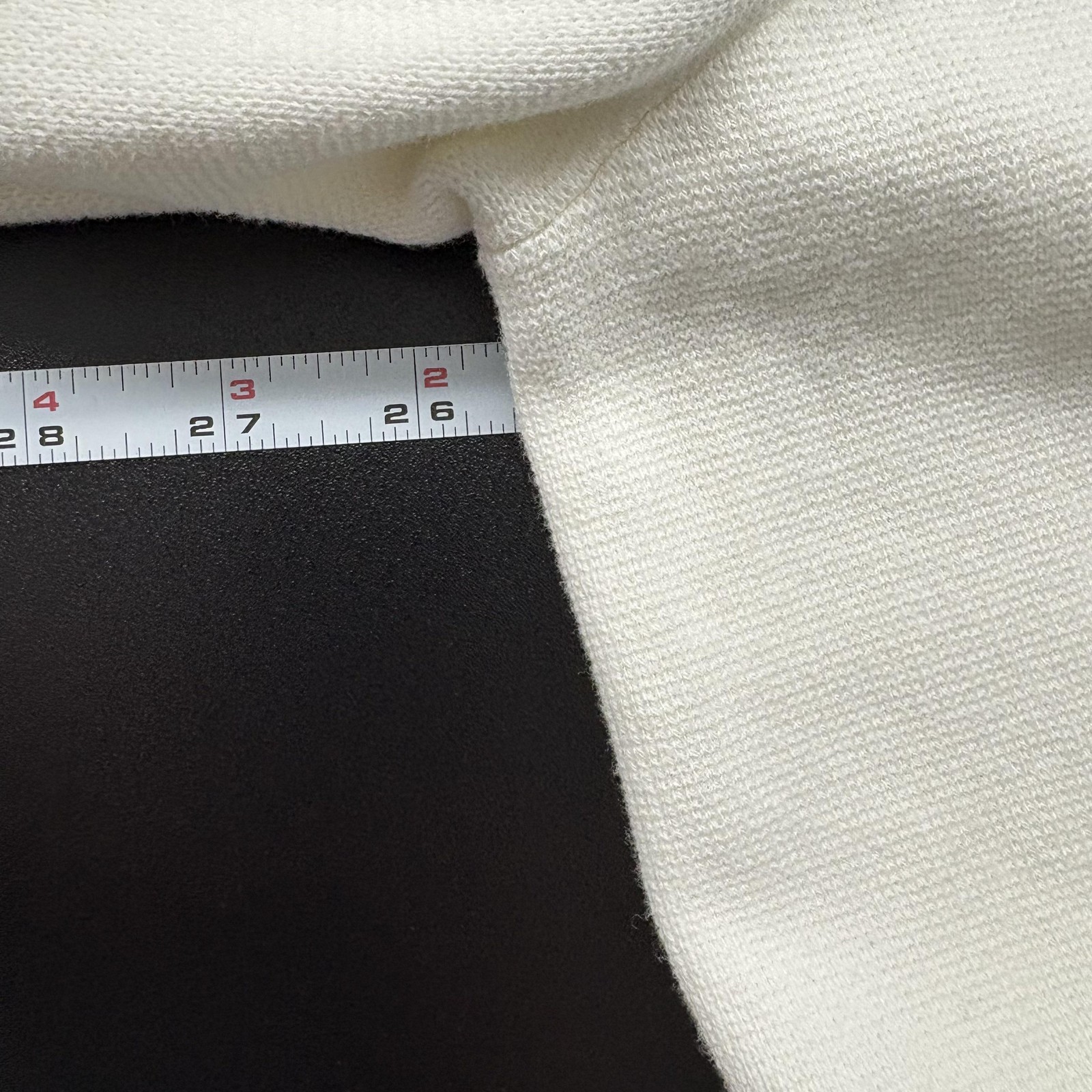 Lands End Cardigan Sweater Womens XL White Collared 100% Cotton Knit Pockets