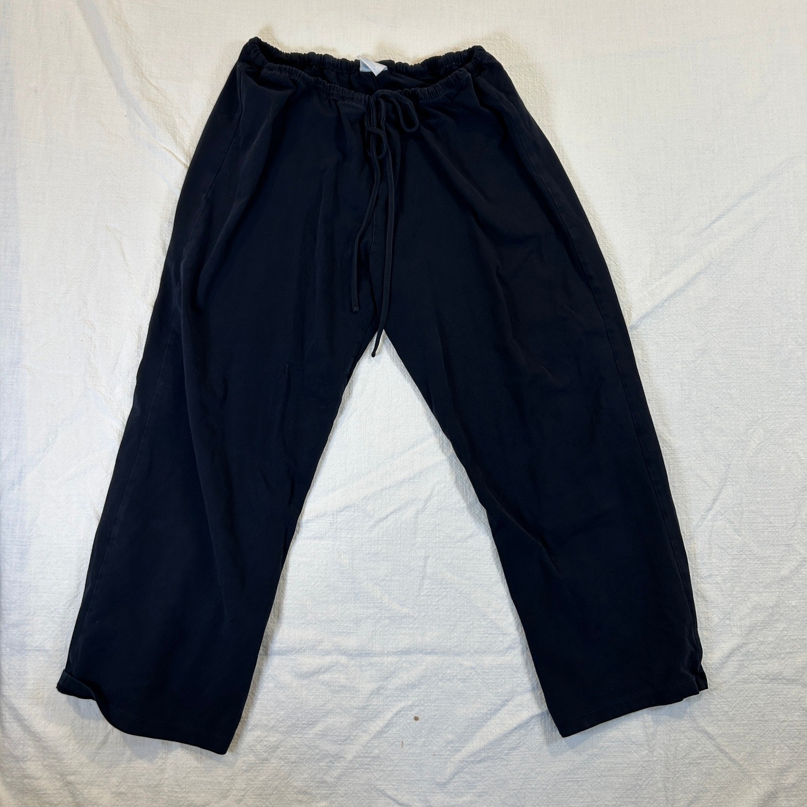 Lot of 2 ProSpirit Womens Drawstring Lounge Pants Black Gray Large Wide Leg